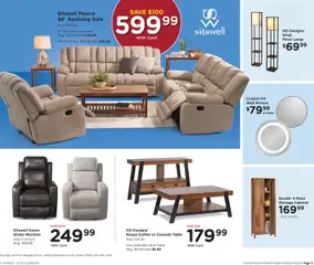 Preview of Fred Meyer weekly ads valid from 03.12.2025 | Page: 7 | Products: Table, Lamp, Loveseat, Recliner