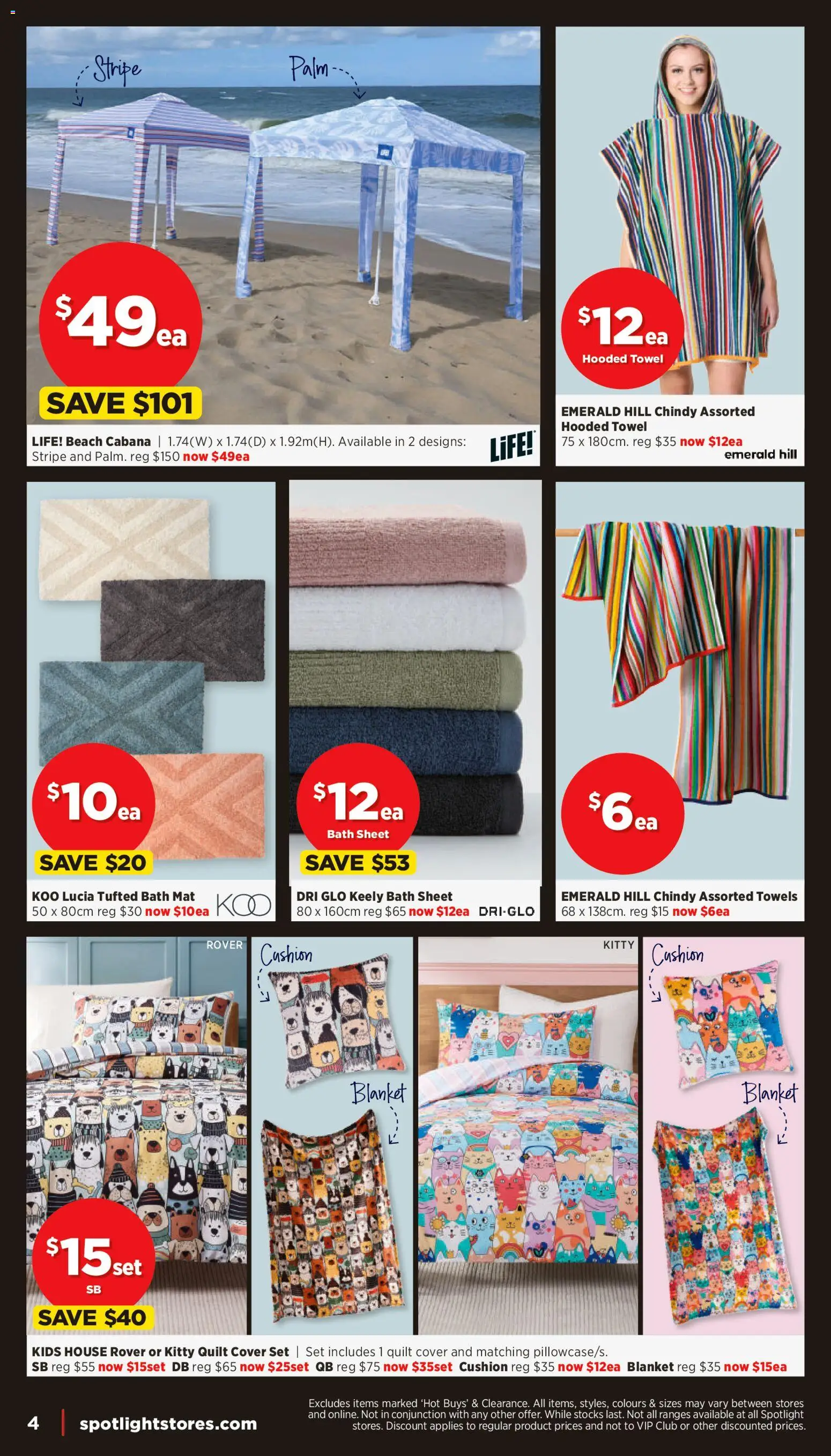 Spotlight catalogue - valid from 24.11.2025 | Page: 4 | Products: Cushion, Bath, Emerald, Blanket