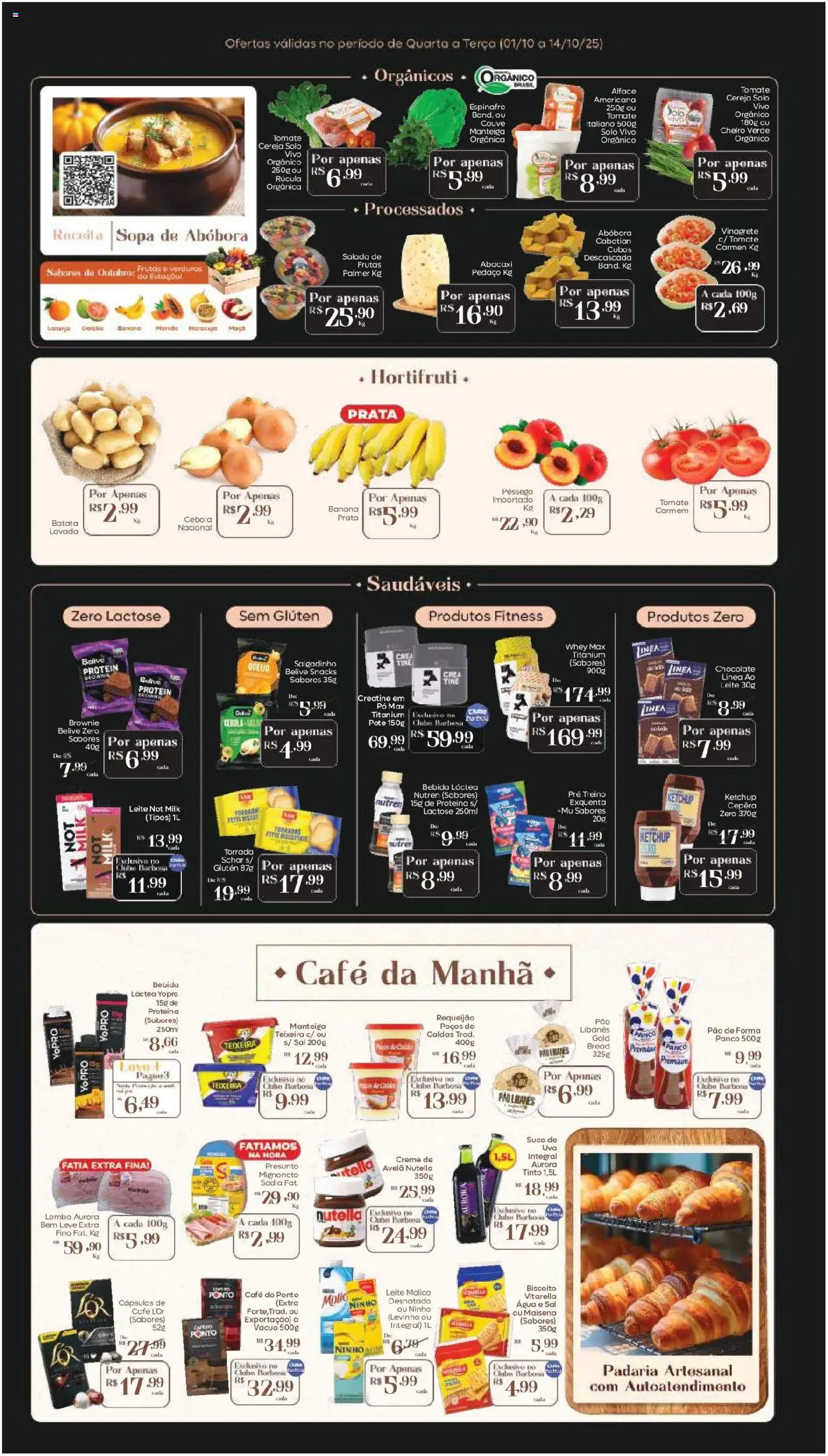 Barbosa Supermercados Folheto - válido de 01.10.2025 | Página: 2 | Produtos: Cebola, Biscoito, Ketchup, Alface