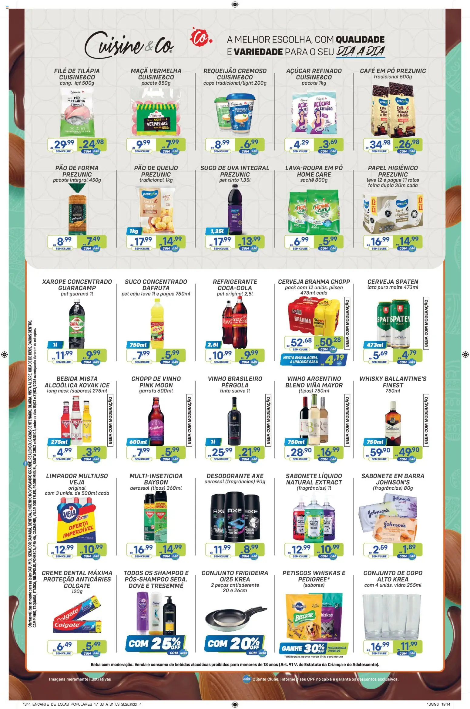 Prezunic Folheto - válido de 20.03.2026 | Página: 4 | Produtos: Queijo, Pão, Açúcar, Dove