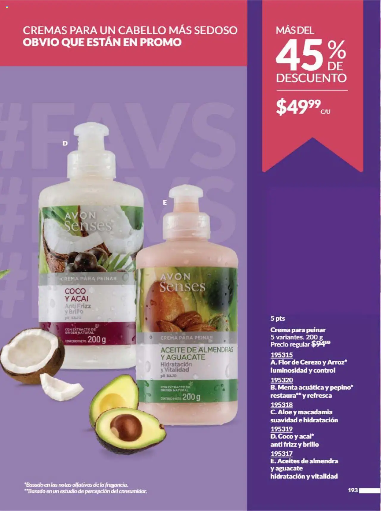 Nuevas ofertas de AVON válidas en toda la República Mexicana desde el 09.08.2025. ¡Encuentra las mejores ofertas en AVON - Campaña 13 2025! | Página: 204 | Productos: Almendras, Crema, Brillo, Almendra