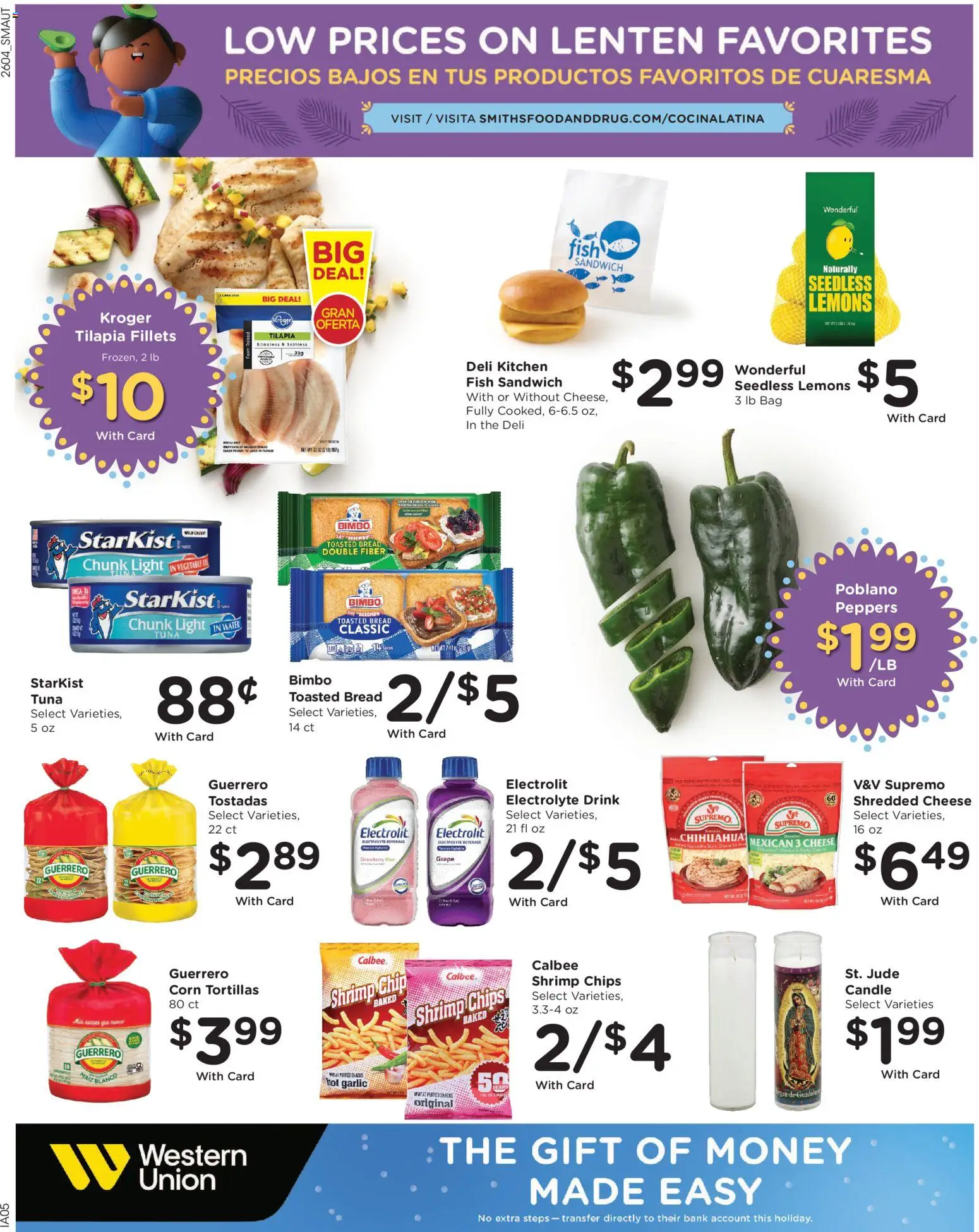 Smith's Weekly Ad - valid from 25.02.2026 | Page: 12 | Products: Peppers, Bread, Fish, Bag