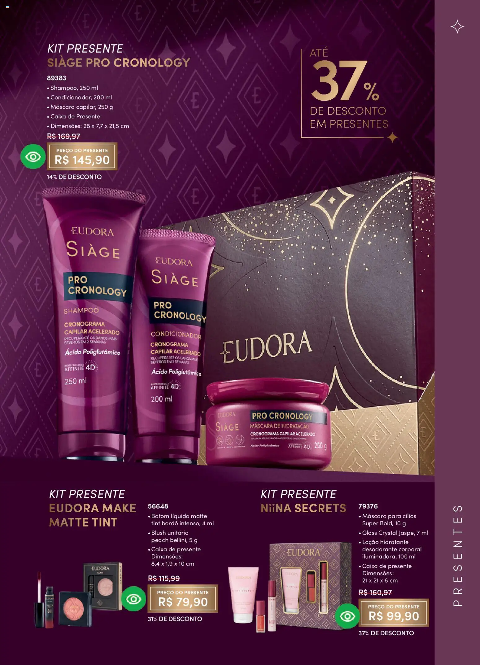 Eudora Folheto - válido de 19.02.2026 | Página: 39 | Produtos: Shampoo, Máscara para cílios, Batom, Desodorante