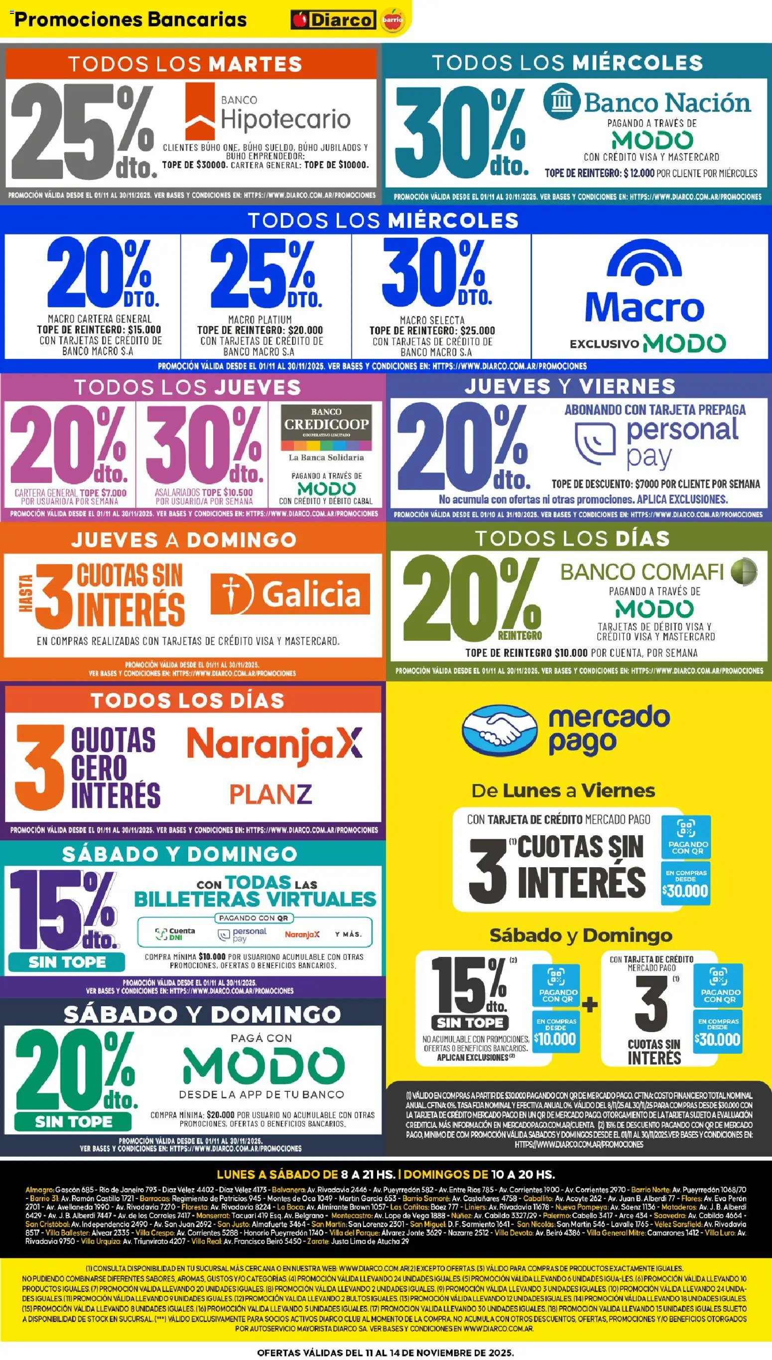 Diarco - Ofertas Diarco Barrio │ válido desde el 10.11.2025 | Página: 12 | Productos: Cartera, Banco, Lima, General