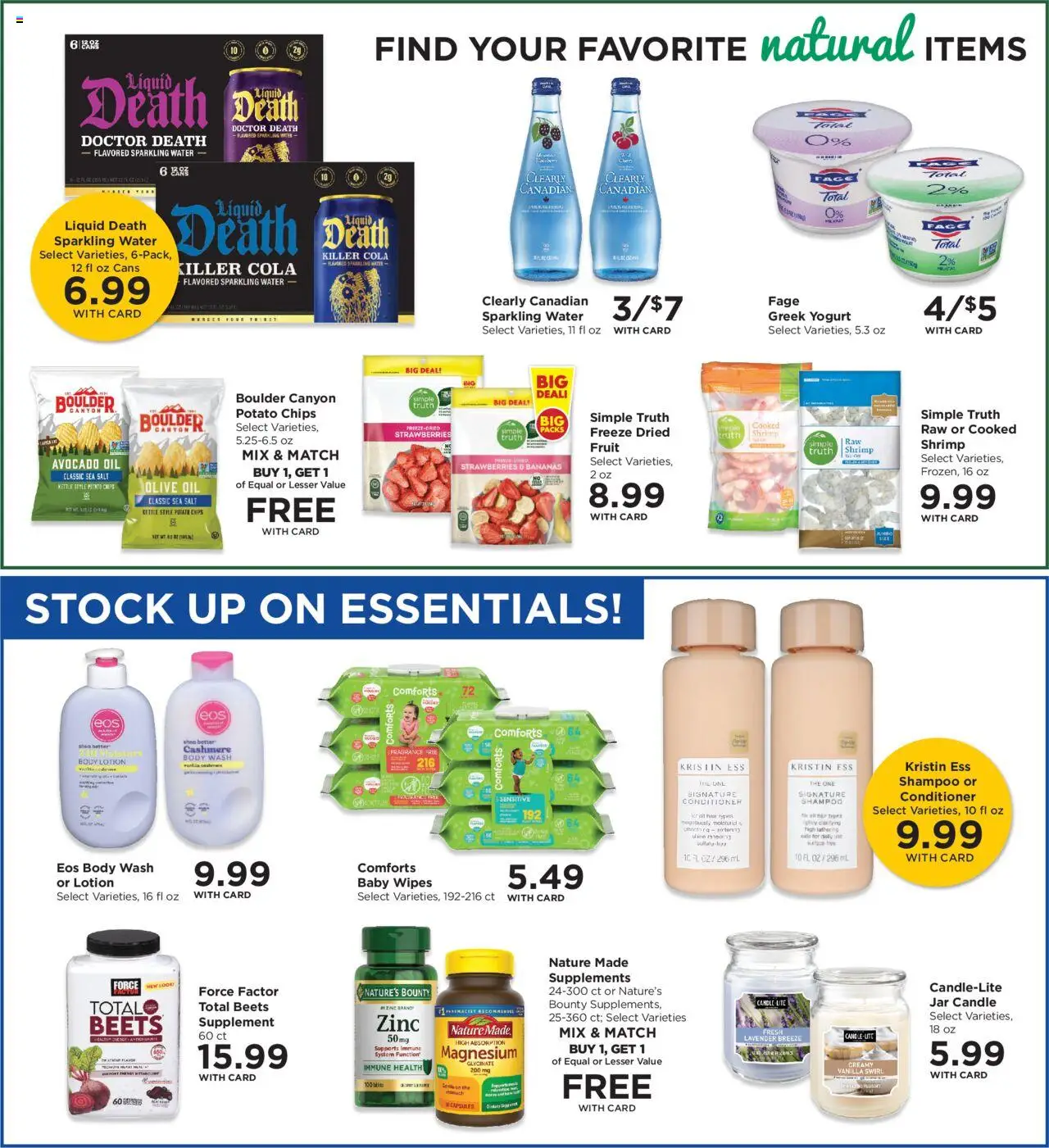 QFC Weekly Ad - valid from 30.07.2025 | Page: 7 | Products: Zinc, Bananas, Avocado, Water