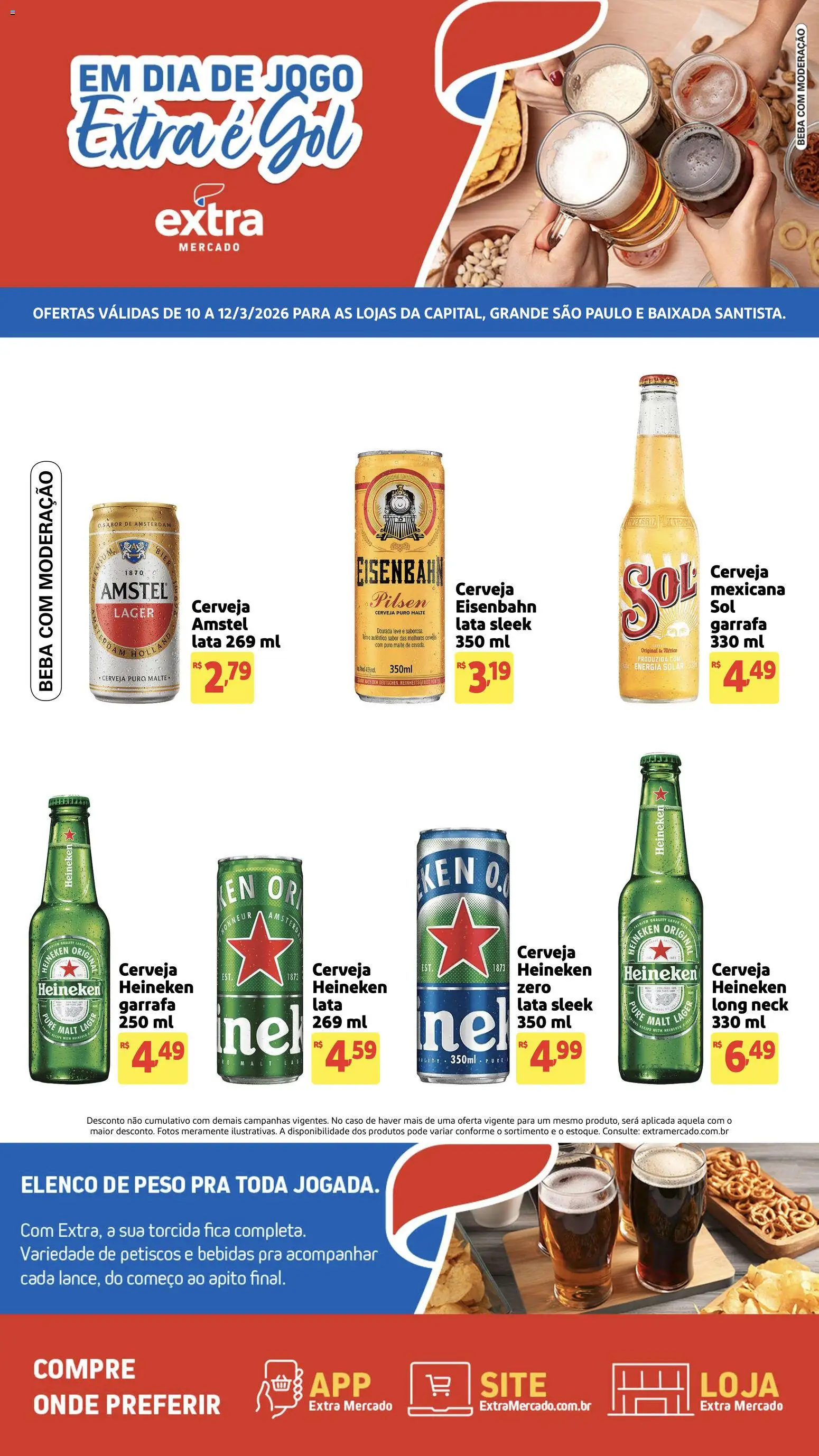 Extra Folheto - válido de 10.03.2026 | Página: 1 | Produtos: Apito, Eisenbahn, Cerveja, Heineken