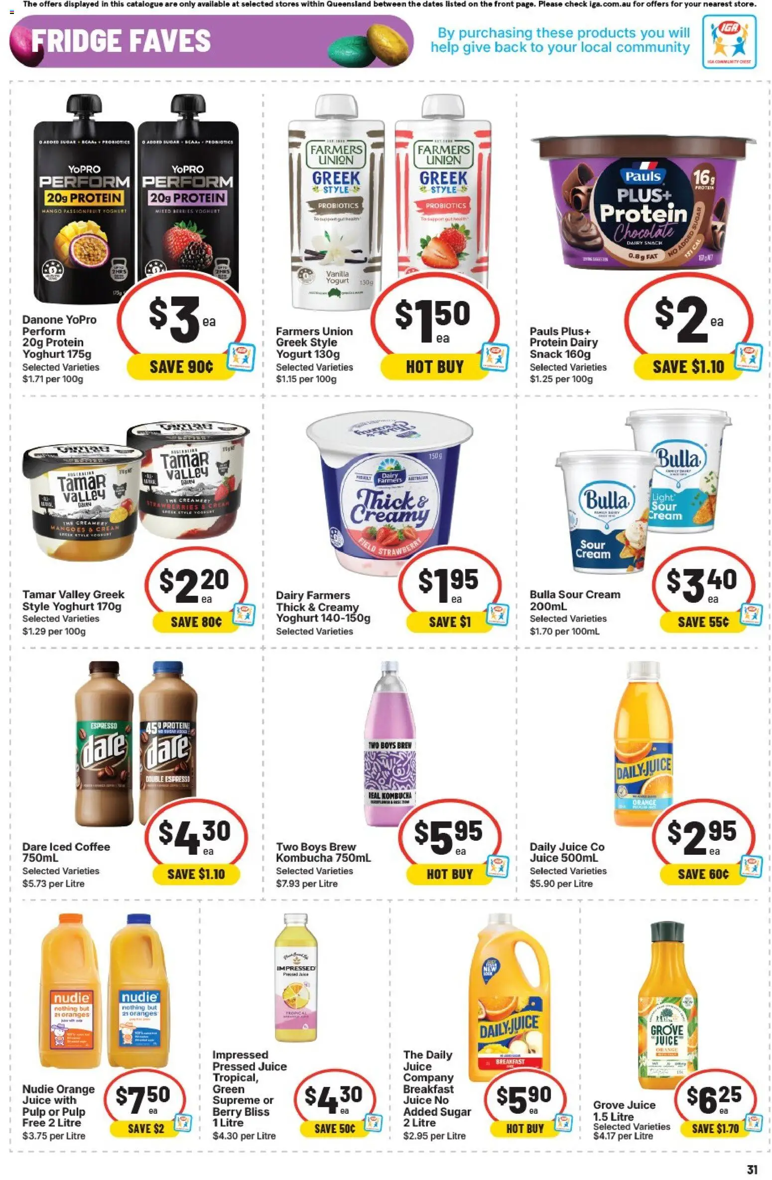 IGA catalogue - valid from 25.03.2026 | Page: 30 | Products: Light, Cream, Sugar, Fridge