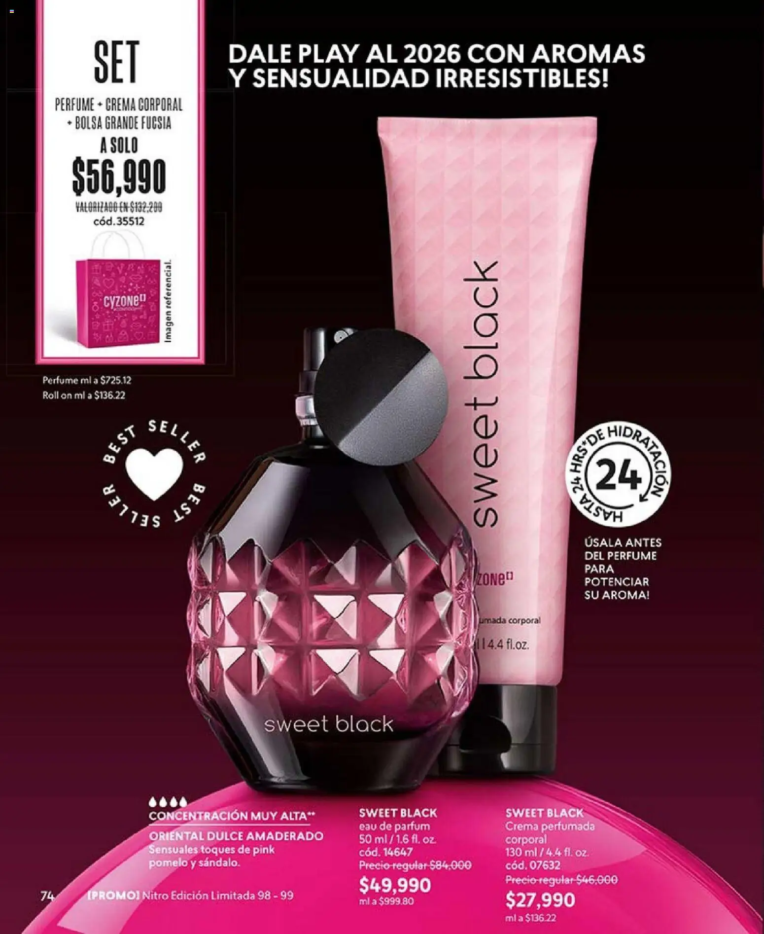 CyZone revista - valida desde el 01.01.2026 | Página: 74 | Productos: Crema, Bolsa, Perfume