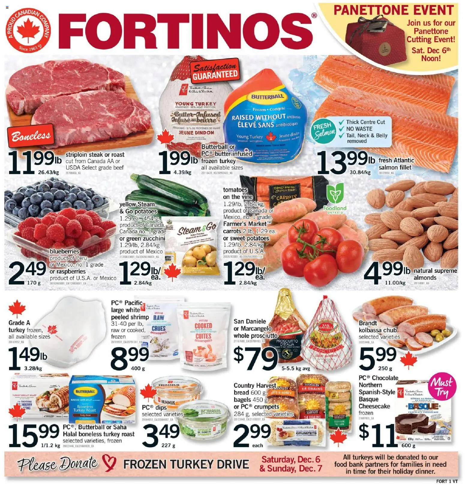Fortinos flyer valid from 04.12.2025 | Page: 1 | Products: Beef, Potatoes, Butter, Chocolate