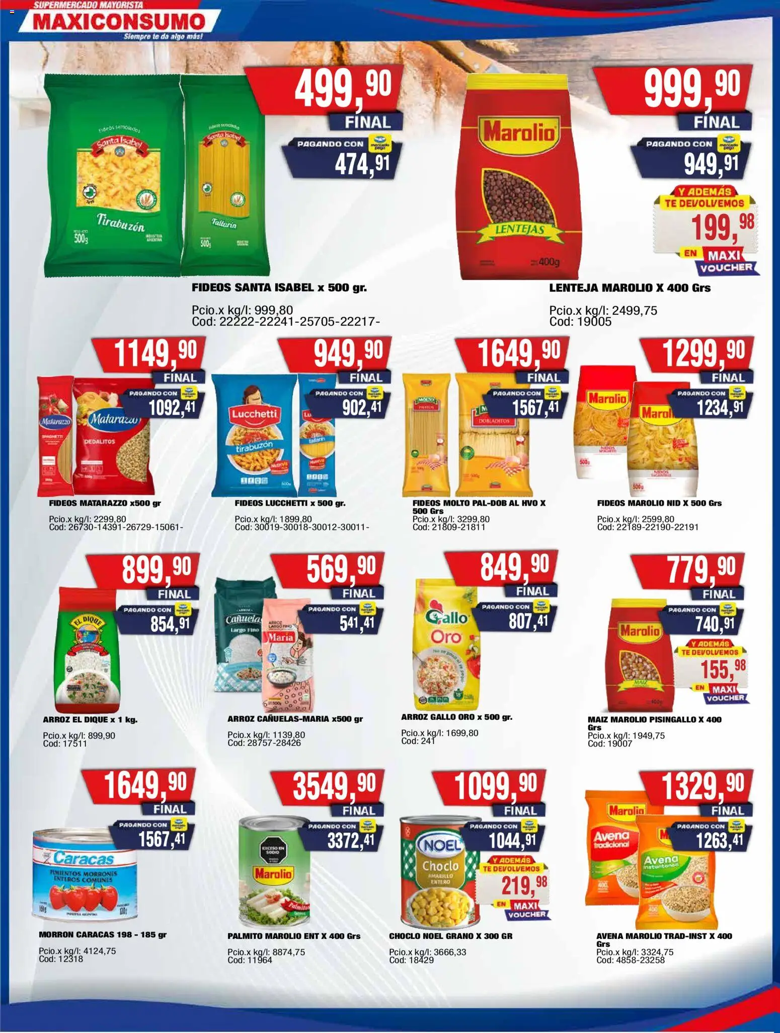 Maxiconsumo ofertas │ válido desde el 16.03.2026 | Página: 4 | Productos: Choclo, Avena, Té, Fideos