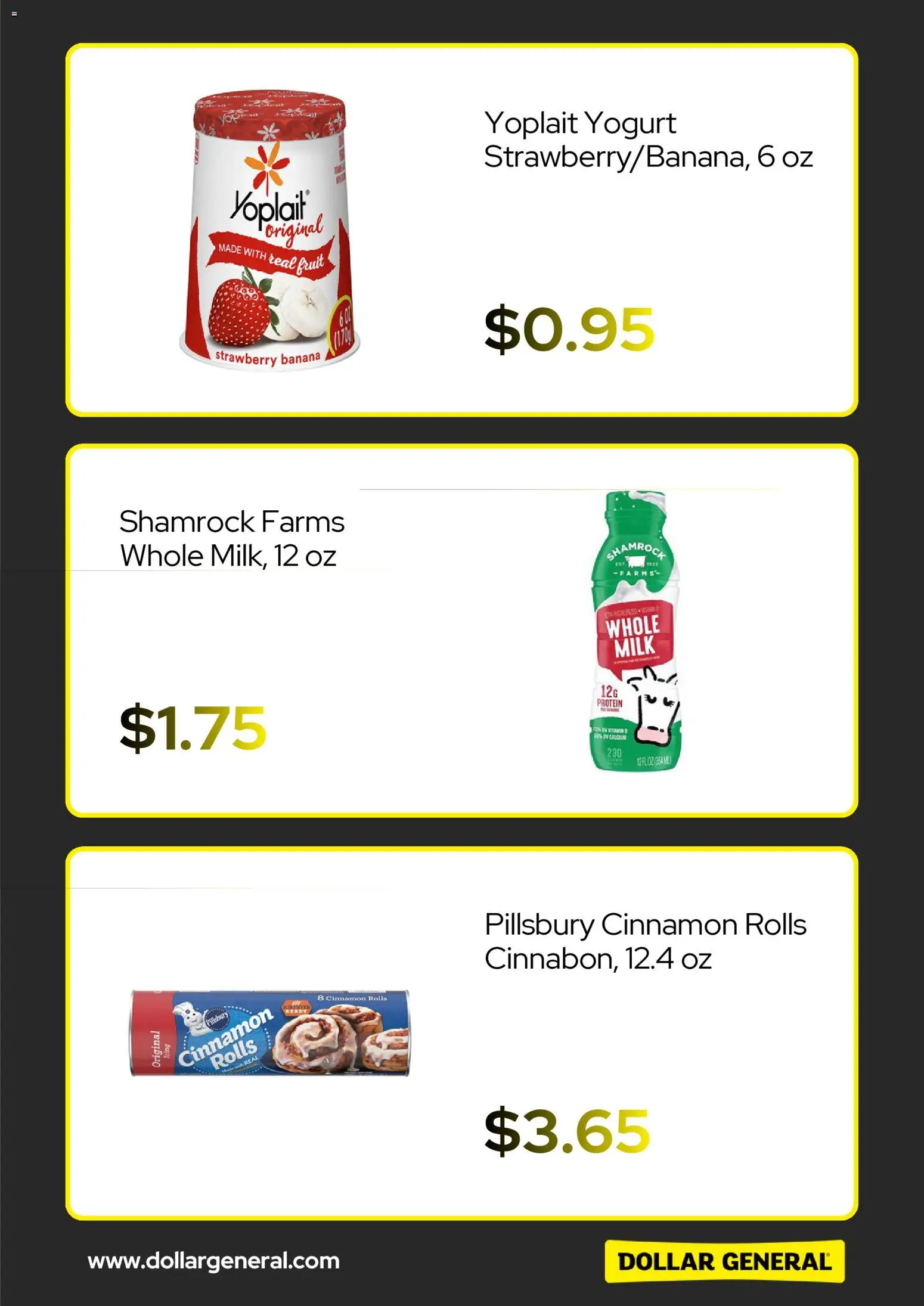 Dollar General Cyber Monday - valid from 01.12.2025 | Page: 4 | Products: Milk, Yogurt