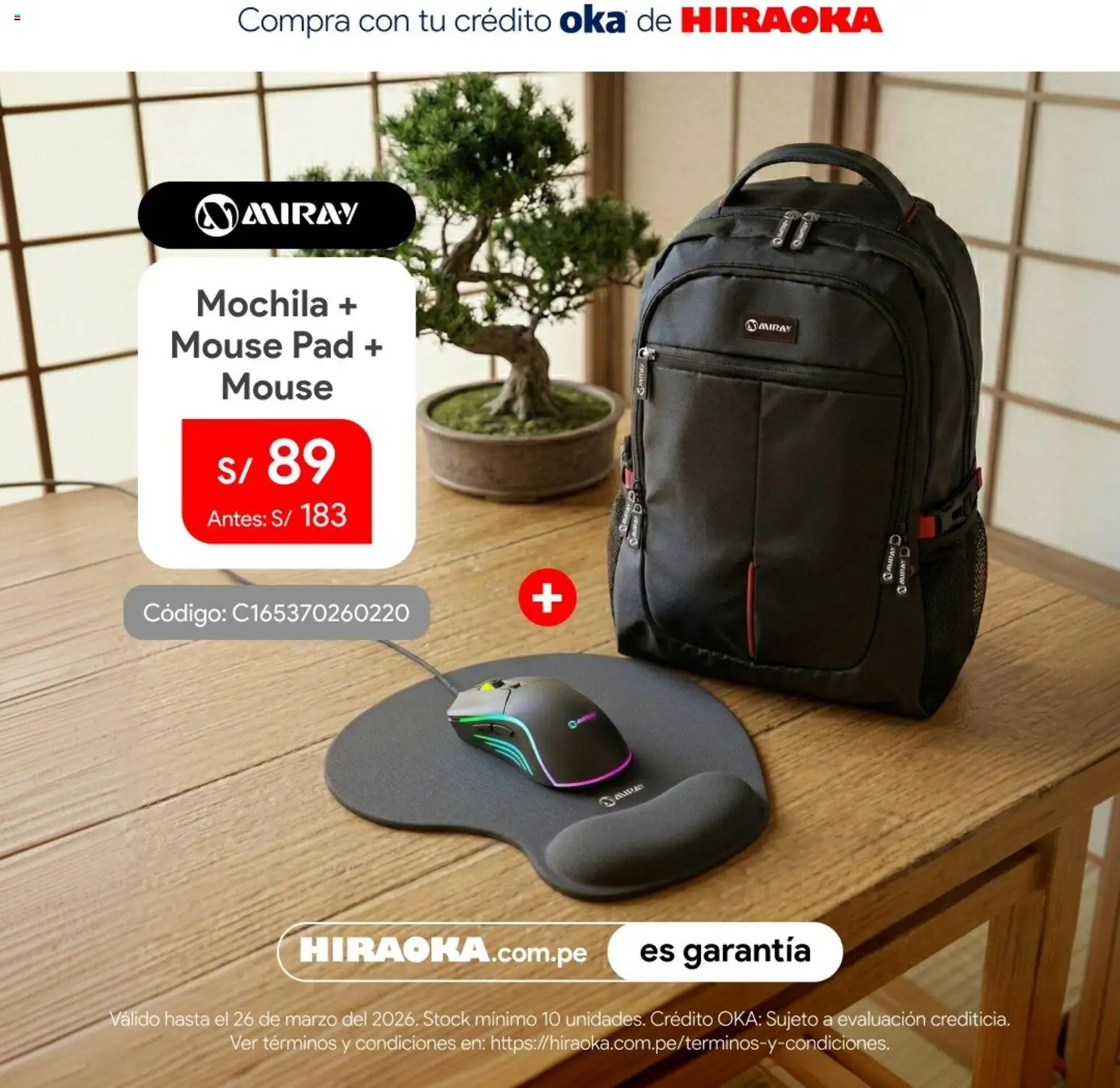 Catálogo Hiraoka válido desde 24.03.2026 | Página: 5 | Productos: Mochila, Mouse