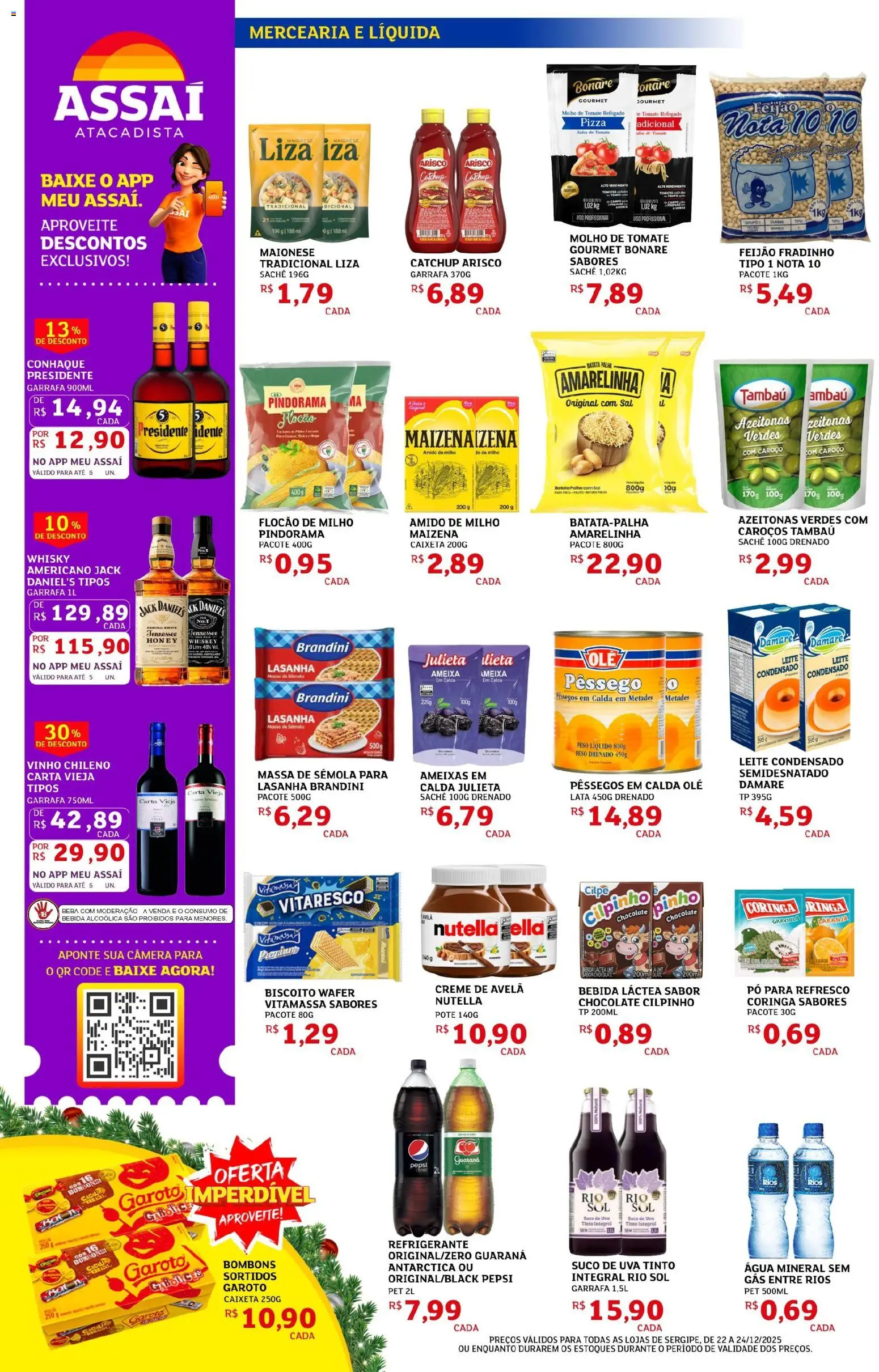 Assaí Atacadista Folheto - válido de 22.12.2025 | Página: 2 | Produtos: Feijão, Batata, Maionese, Creme de avelã