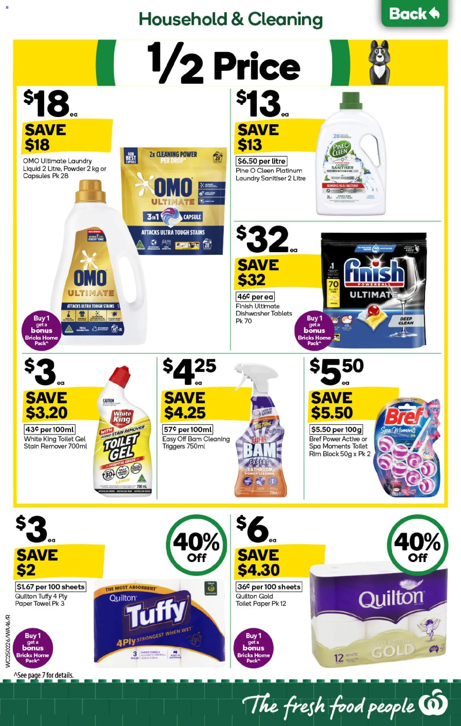 Woolworths catalogue - valid from 25.02.2026 | Page: 44 | Products: Toilet, Towels, Laundry, Tablets