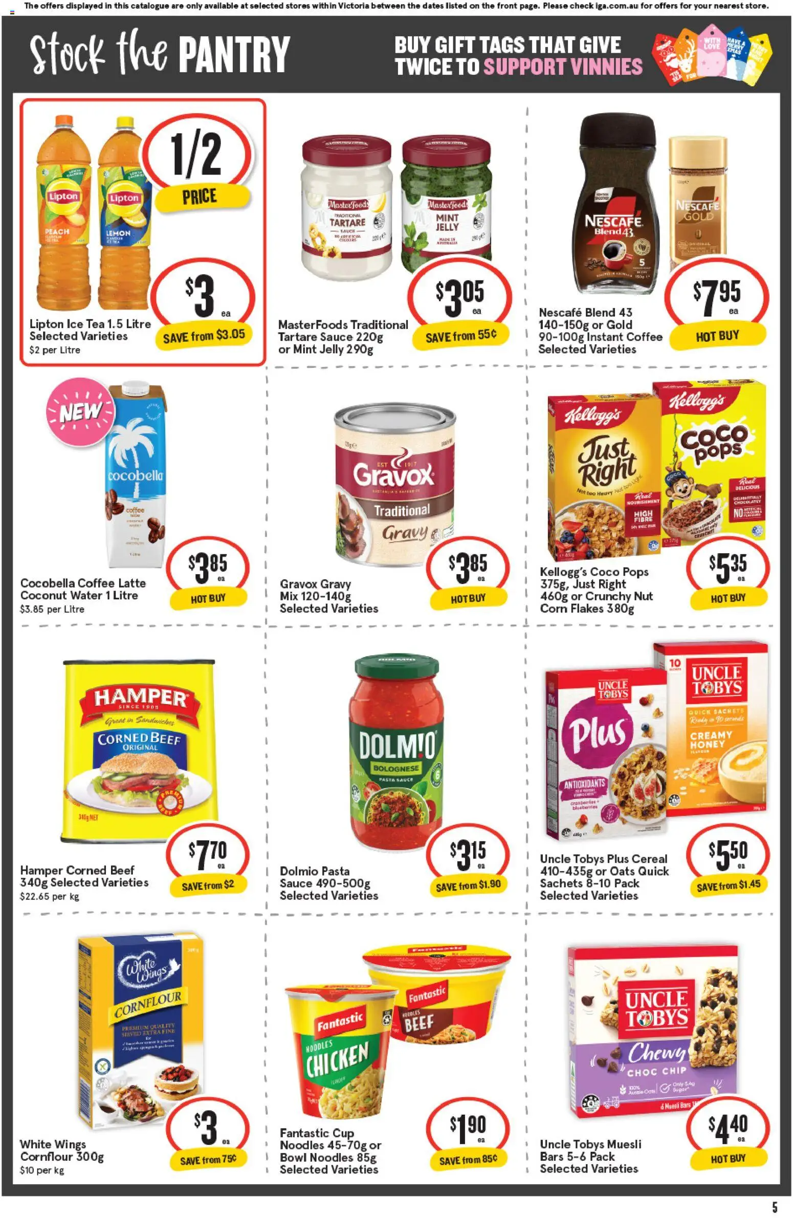 IGA catalogue - valid from 12.11.2025 | Page: 5 | Products: Chicken, Cereal, Sauce, Nescafe