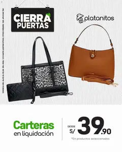 Vista previa de folleto Platanitos - Carteras en liquidación de la Platanitos válido desde 26.03.2026