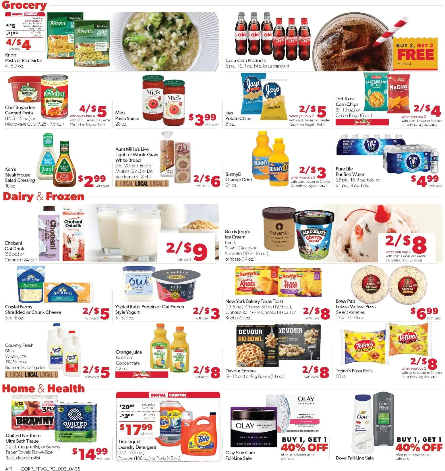 Family Fare Weekly Ad - MI - valid from 05.04.2026 | Page: 3 | Products: Corn, Microwave, Detergent, Onion