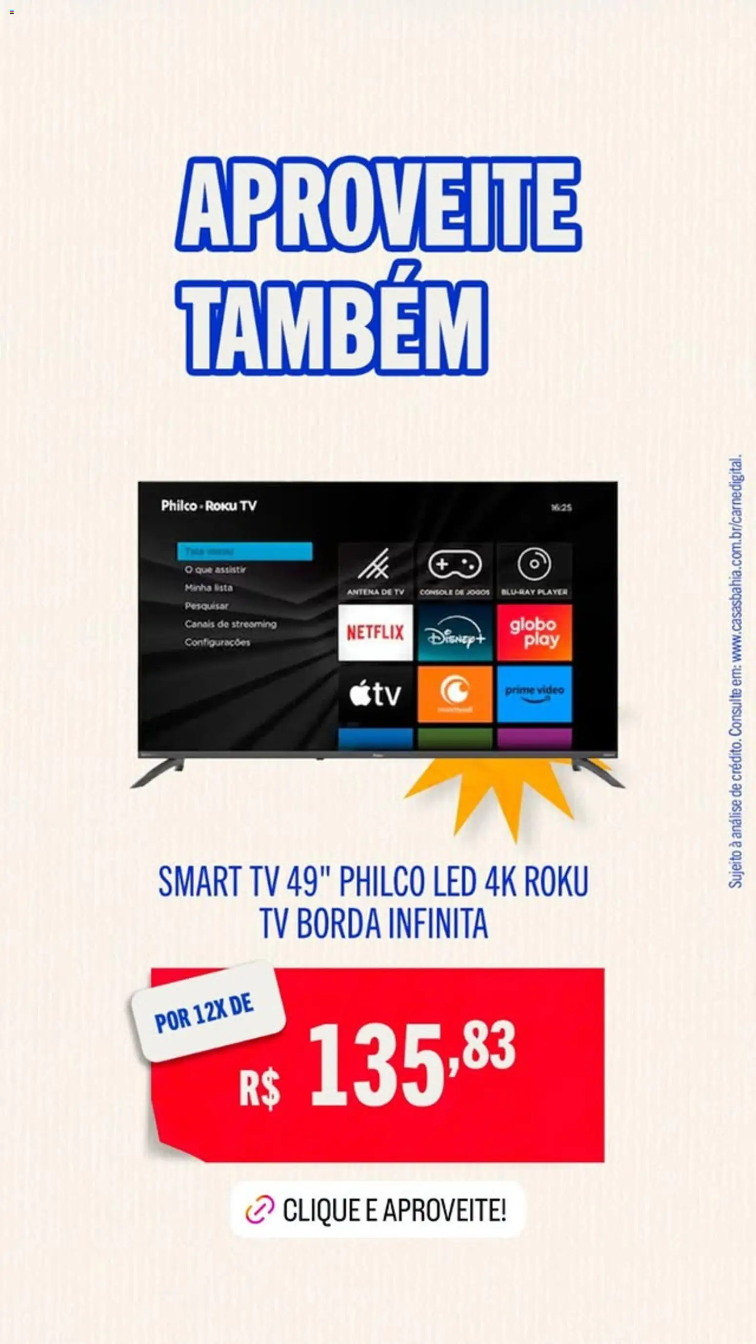 Casas Bahia Folheto - válido de 24.10.2025 | Página: 7 | Produtos: smart TV, Antena, Tv, Vídeo