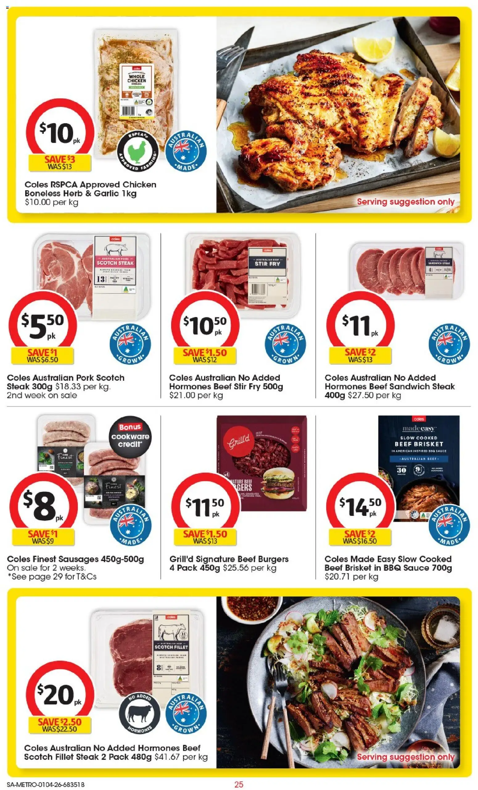 Coles catalogue - valid from 01.04.2026 | Page: 25 | Products: Beef, Steak, Sauce, Scotch
