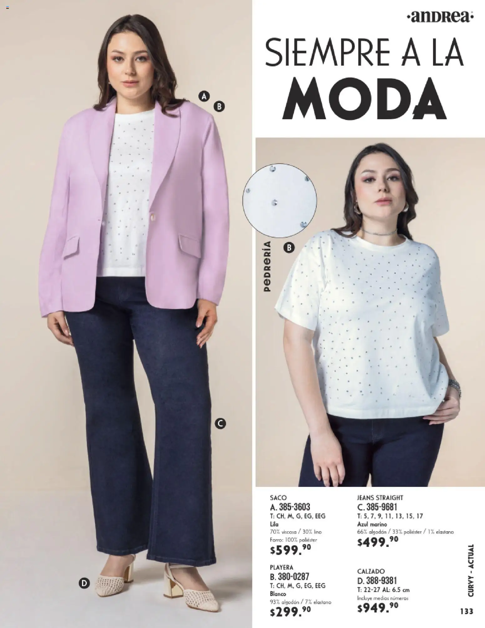 Nuevas ofertas de Andrea válidas en toda la República Mexicana desde el 25.01.2026. ¡Encuentra las mejores ofertas en Andrea catálogo Vestir! | Página: 133 | Productos: Algodón, Playera