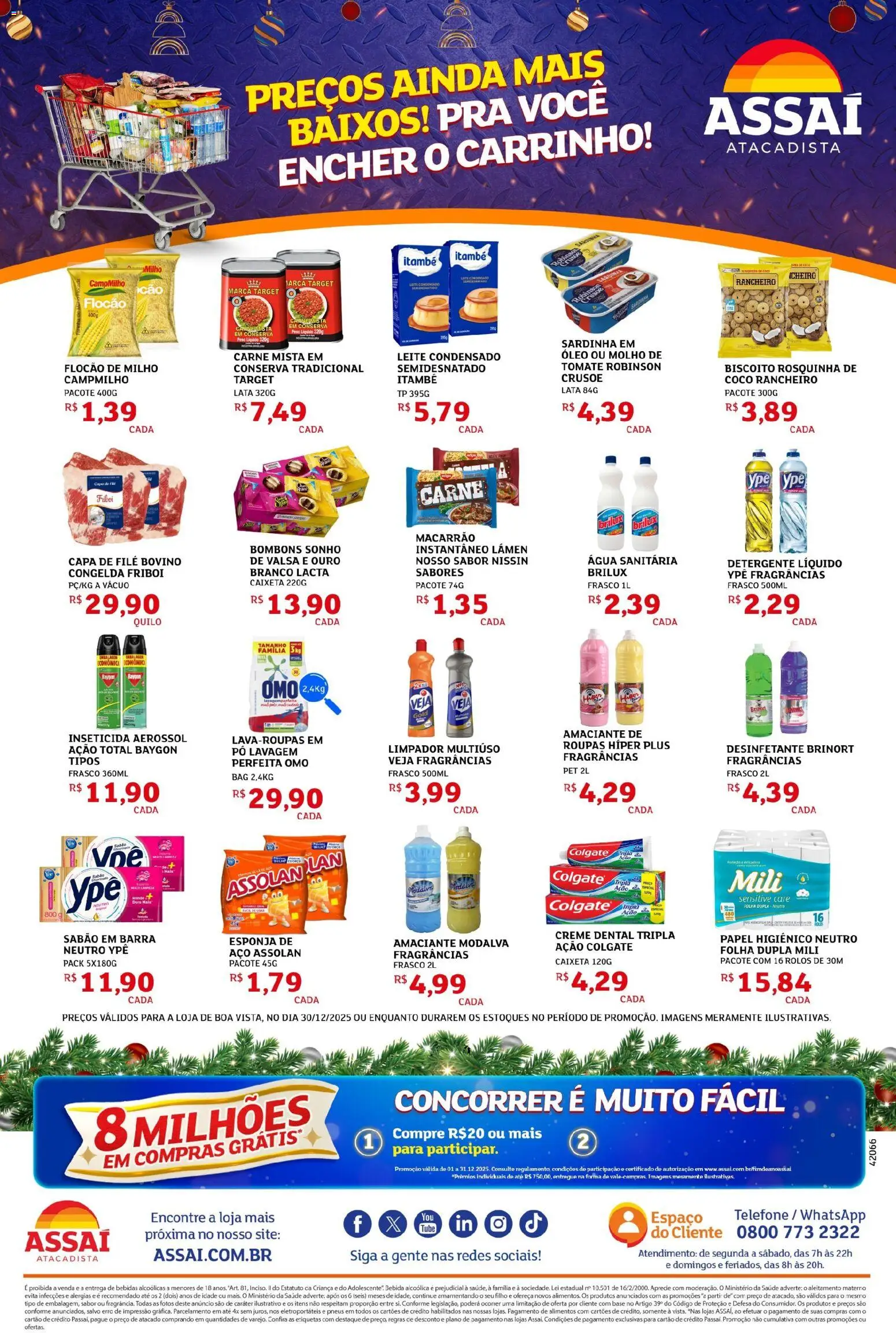 Assaí Atacadista Folheto - válido de 30.12.2025 | Página: 2 | Produtos: Pó, Óleo, Roupas, Desinfetante