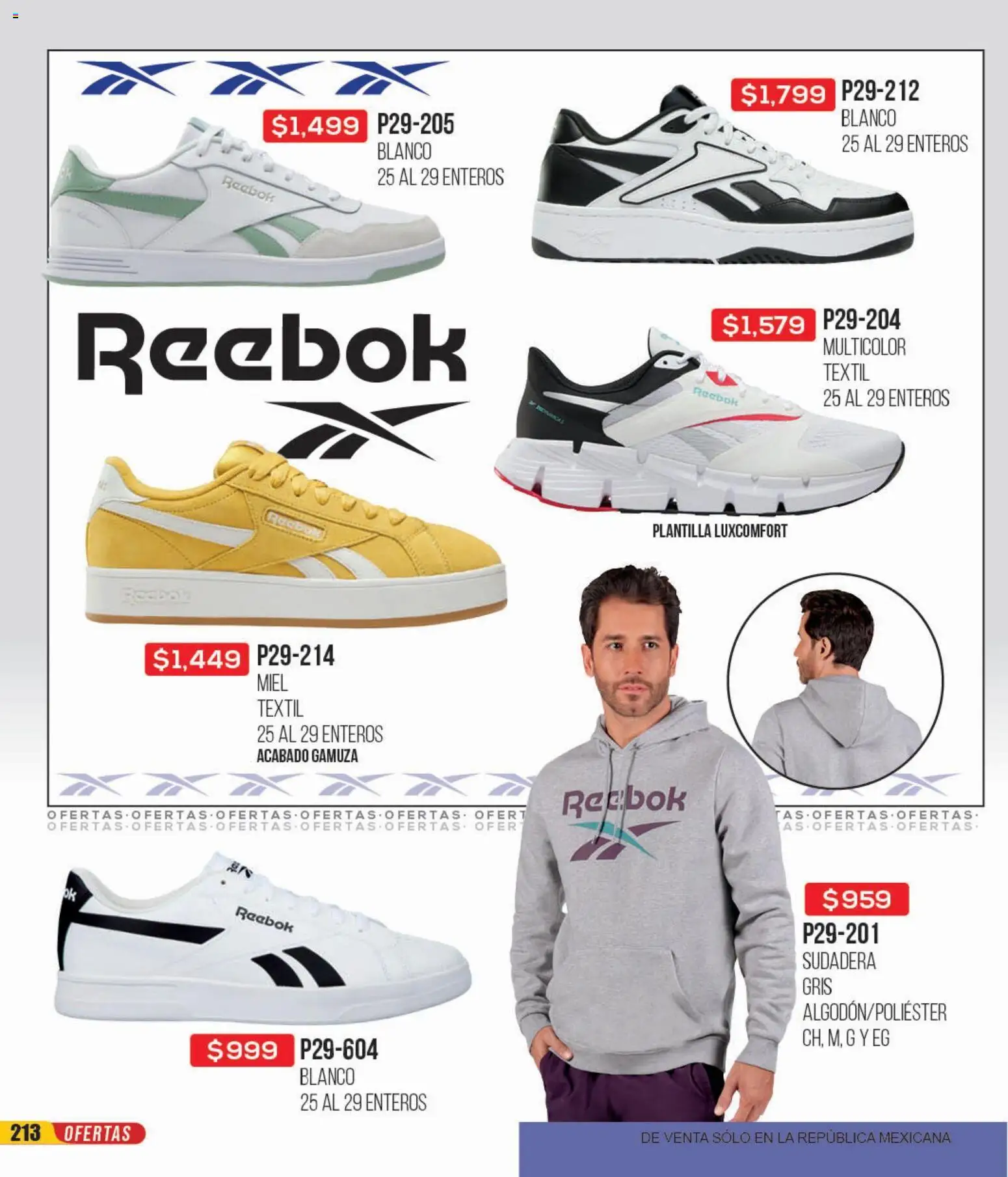 Nuevas ofertas de Cklass válidas en toda la República Mexicana desde el 12.01.2026. ¡Encuentra las mejores ofertas en Cklass catálogo Mega Ofertas Calzado! | Página: 214 | Productos: Gamuza, Sudadera