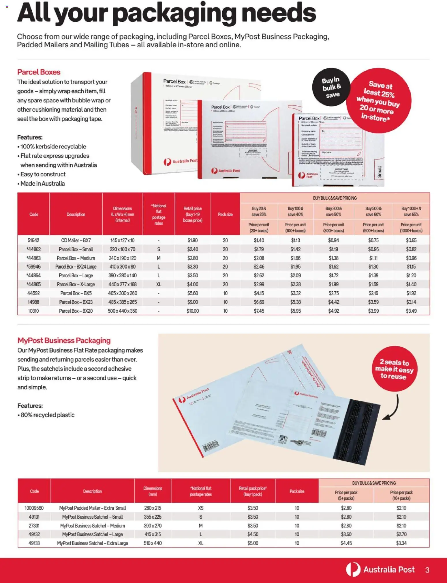 Australia Post catalogue - valid from 19.02.2026 | Page: 3 | Products: Box, Strip, Mobile