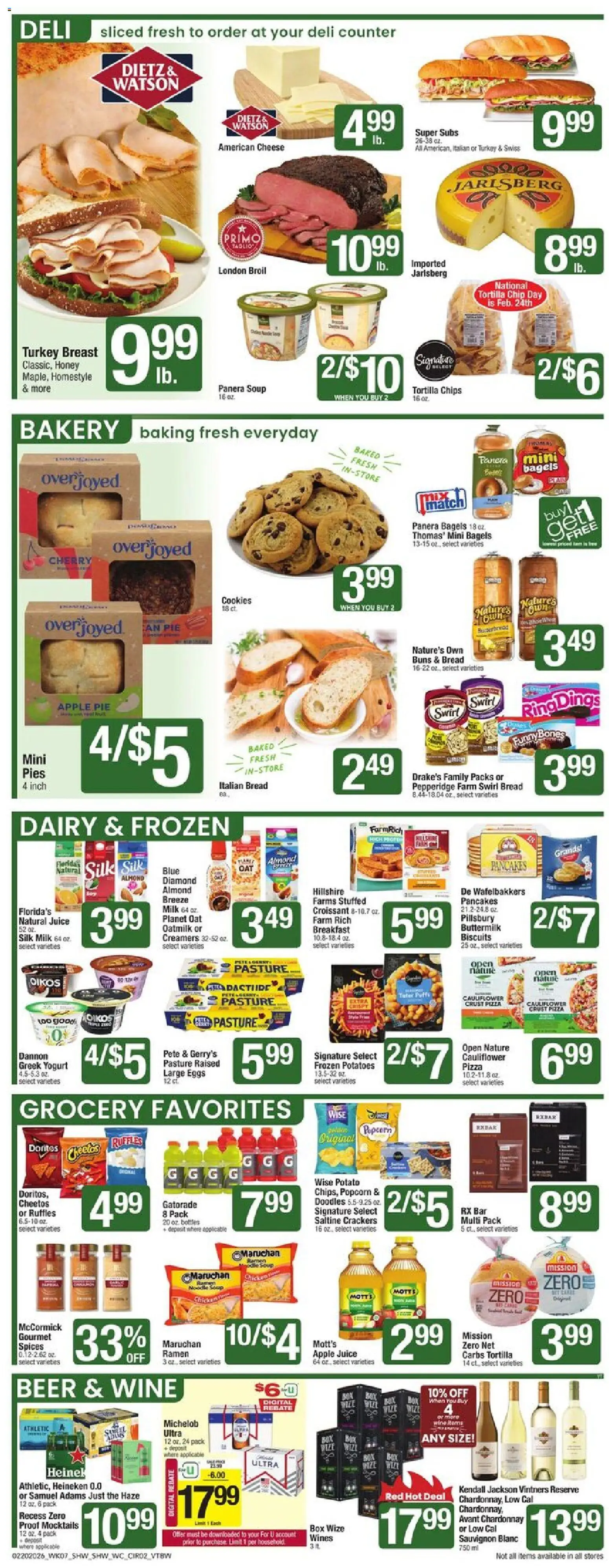 Shaw's Weekly Ad - VT - valid from 20.02.2026 | Page: 2 | Products: Eggs, Pizza, Chips, Cauliflower