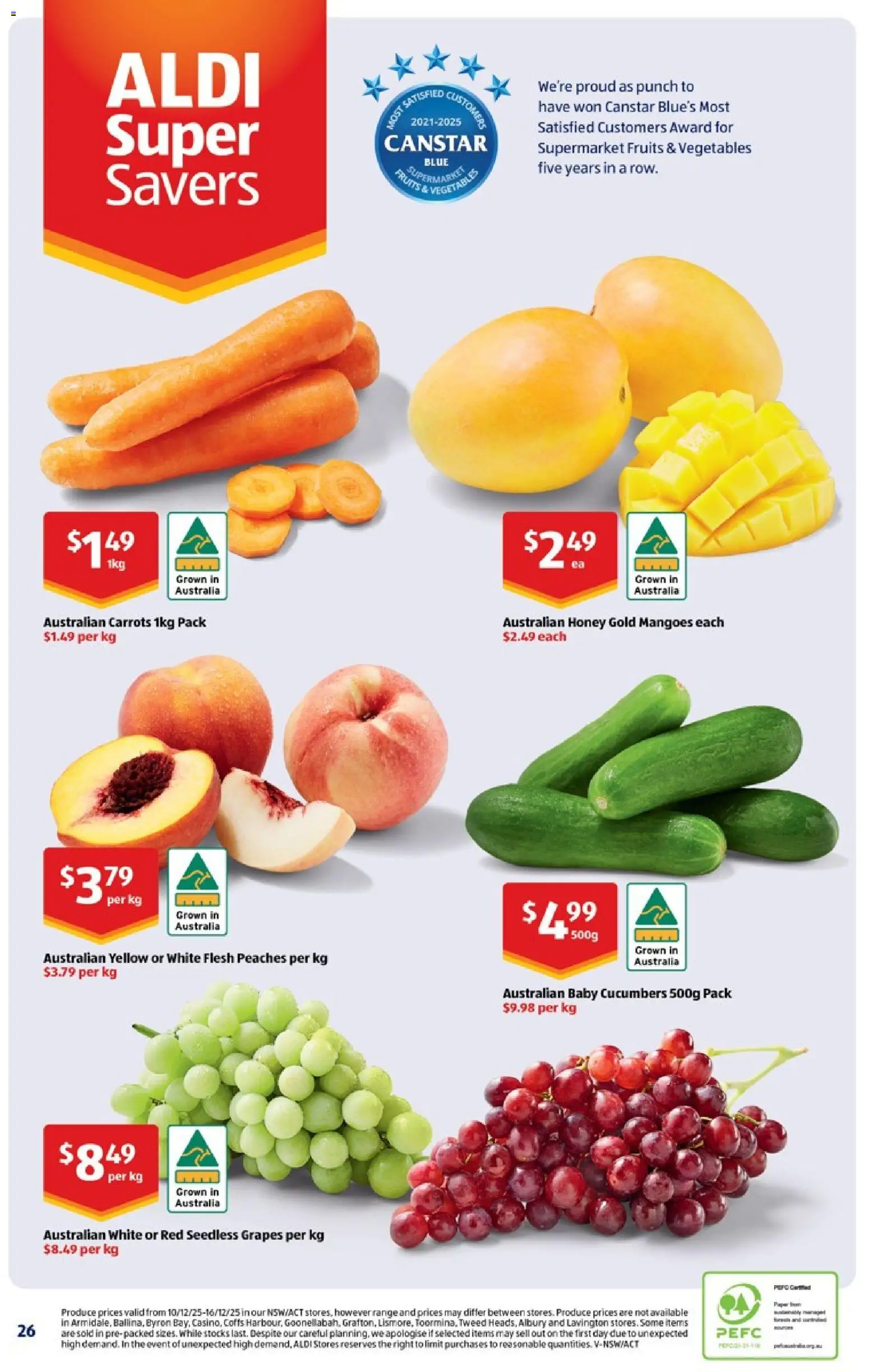 Aldi catalogue - valid from 17.12.2025 | Page: 26 | Products: Honey, Carrots, Vegetables, Grapes