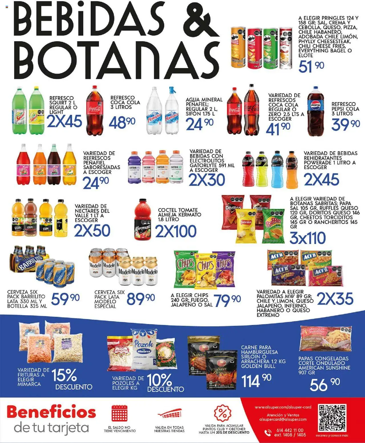 Nuevas ofertas de Alsuper válidas en toda la República Mexicana desde el 19.09.2025. ¡Encuentra las mejores ofertas en Alsuper - Folleto Laguna! | Página: 7 | Productos: Papa, Refresco, Sal, Barra
