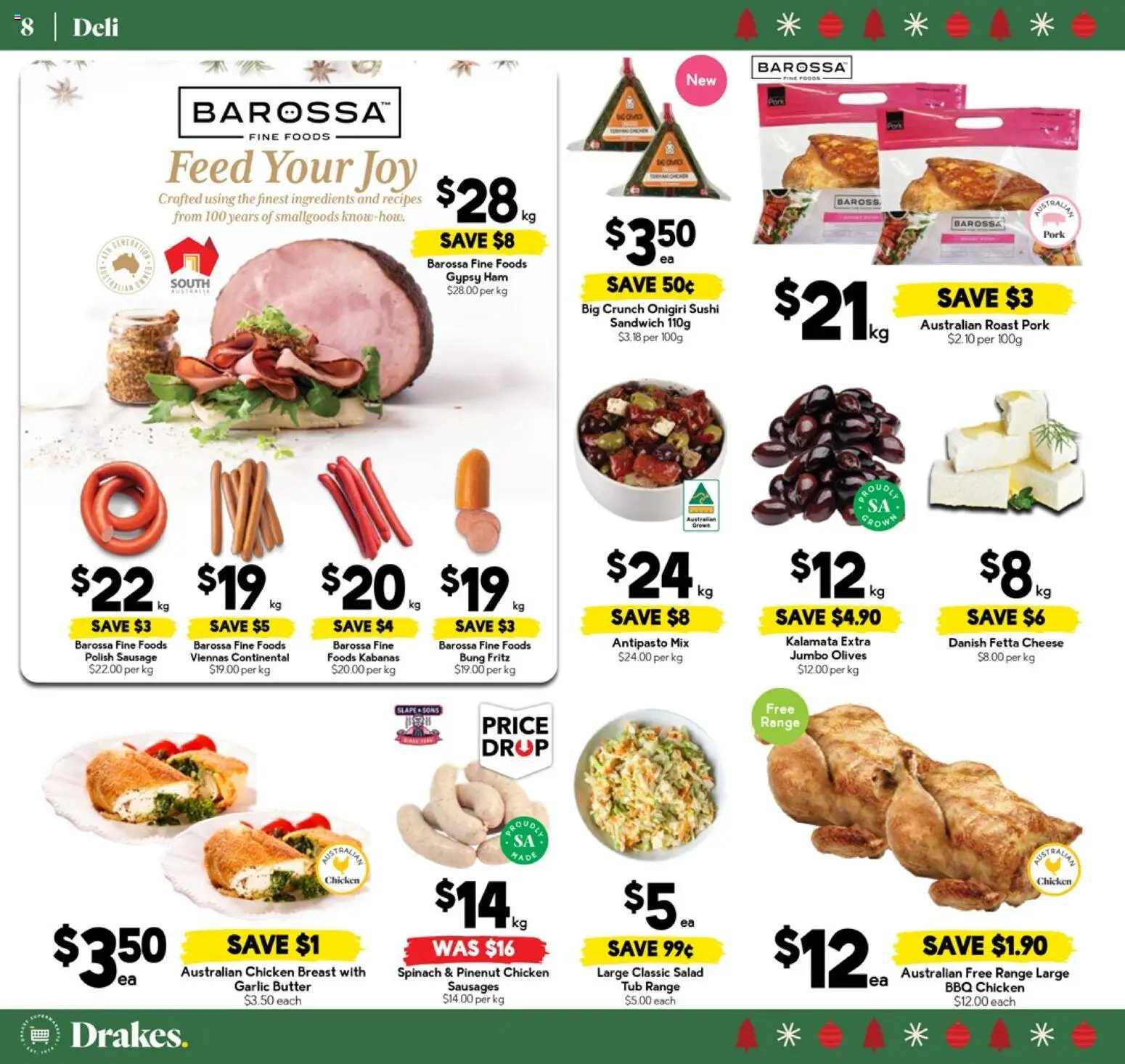 Drakes catalogue - valid from 26.11.2025 | Page: 8 | Products: Butter, Cheese, Chicken, Pork