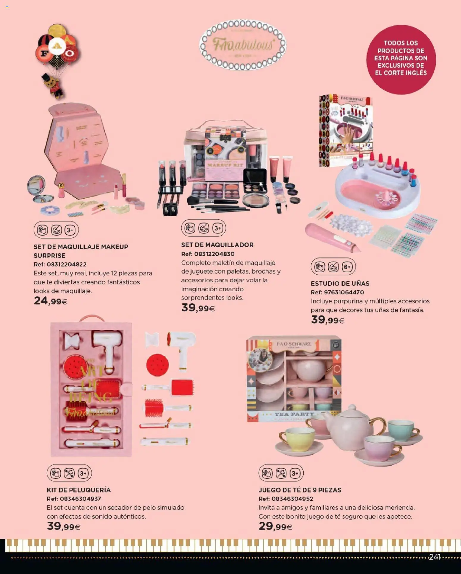 Nuevas ofertas de El Corte Inglés válidas en toda la República Mexicana desde el 27.10.2025. ¡Encuentra las mejores ofertas en El Corte Inglés catálogo Juguetes! | Página: 241 | Productos: Secador de pelo, Juego, Té, Maquillaje