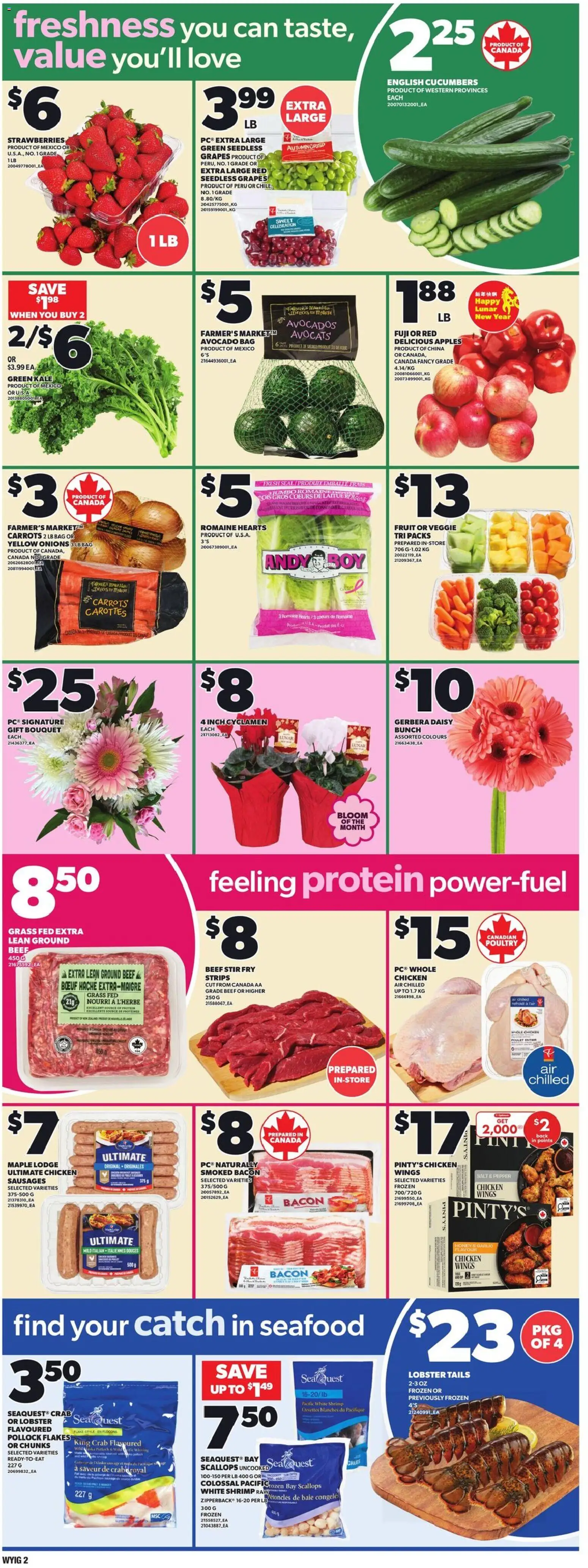 Independent Grocer flyer valid from 29.01.2026 | Page: 5 | Products: Beef, Strawberries, Cucumbers, Apples