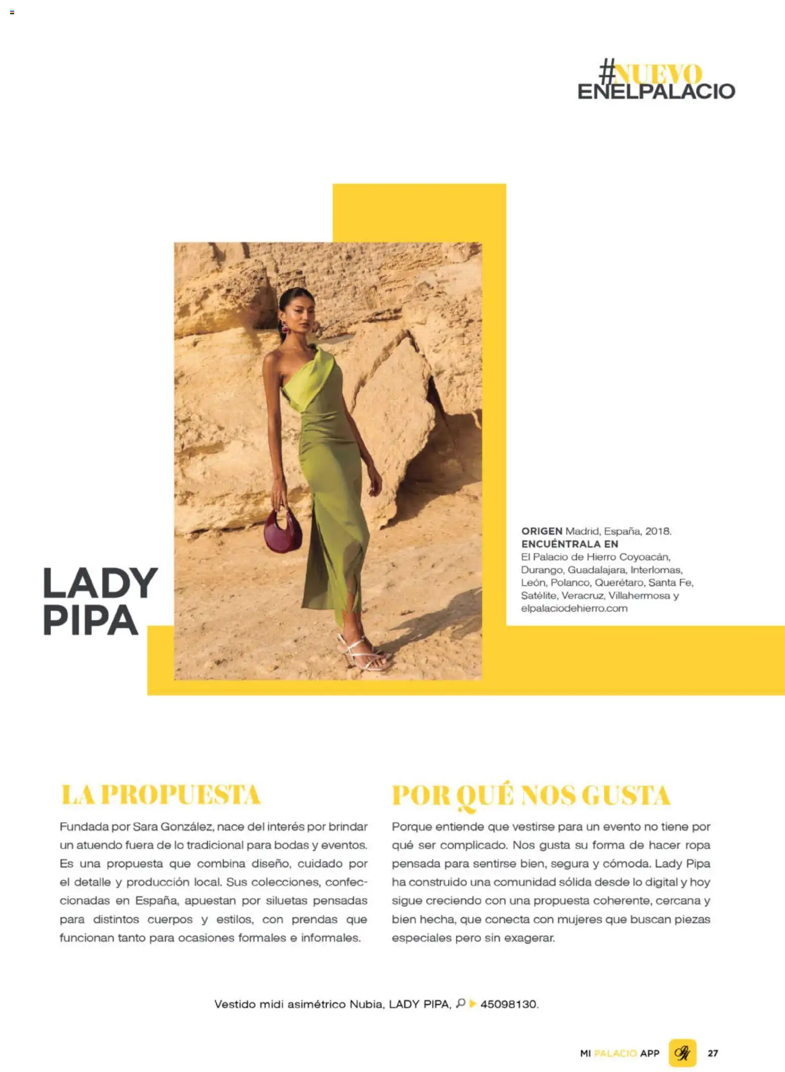 Nuevas ofertas de Palacio De Hierro válidas en toda la República Mexicana desde el 01.03.2026. ¡Encuentra las mejores ofertas en Palacio De Hierro catálogo! | Página: 29 | Productos: Ropa, Vestido