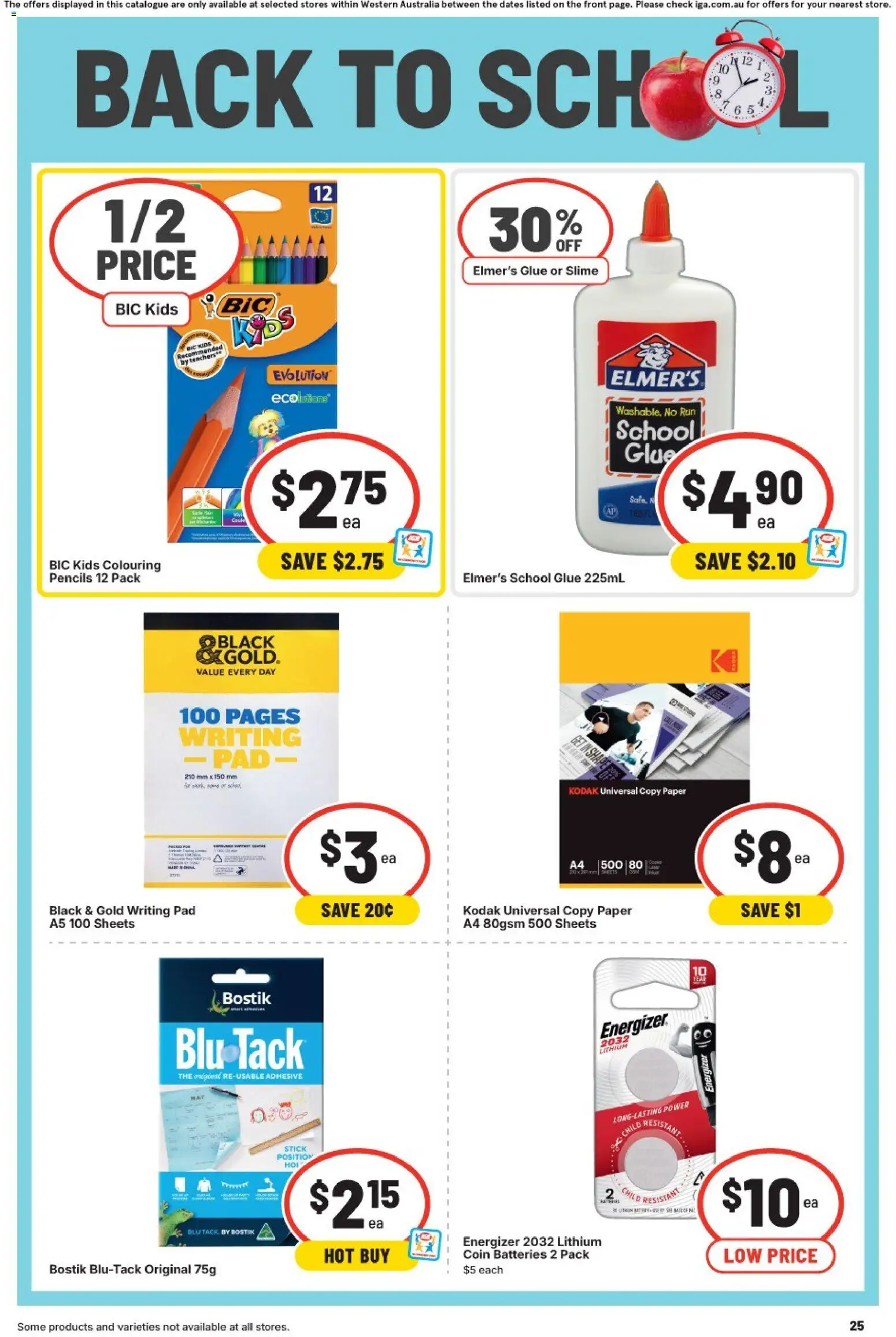 IGA catalogue - valid from 21.01.2026 | Page: 25 | Products: Batteries, Glue