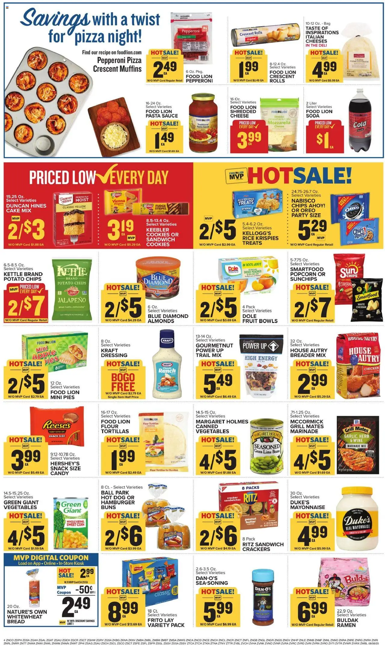 Food Lion Weekly Ad - valid from 06.08.2025 | Page: 4 | Products: Cheese, Juice, Vegetables, Sauce