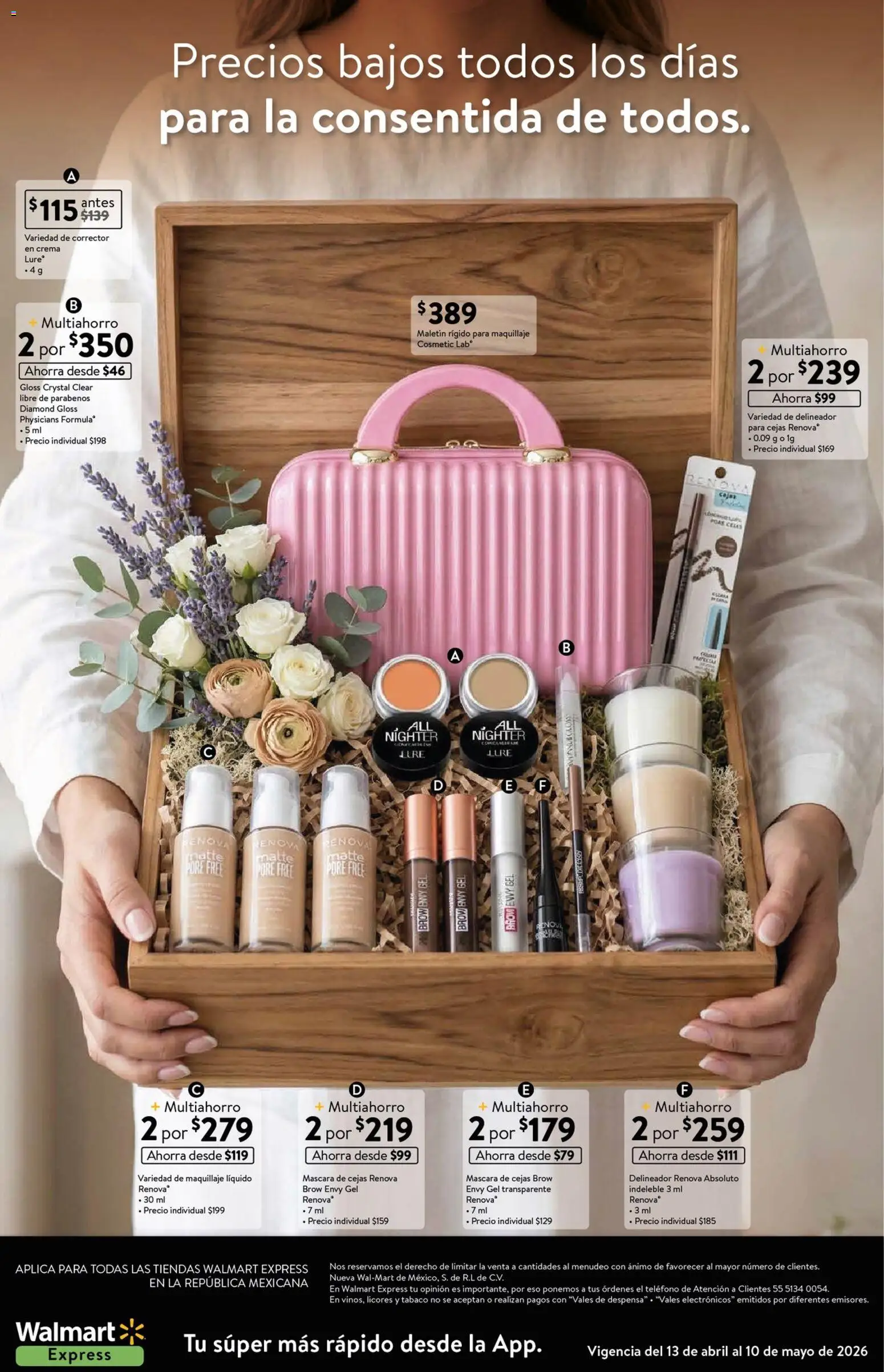 Nuevas ofertas de Walmart Express válidas en toda la República Mexicana desde el 13.04.2026. ¡Encuentra las mejores ofertas en Walmart Express folleto Aquí mamá encuentra todo y tú, el regalo ideal! | Página: 5 | Productos: Máscara, Despensa, Teléfono, Delineador