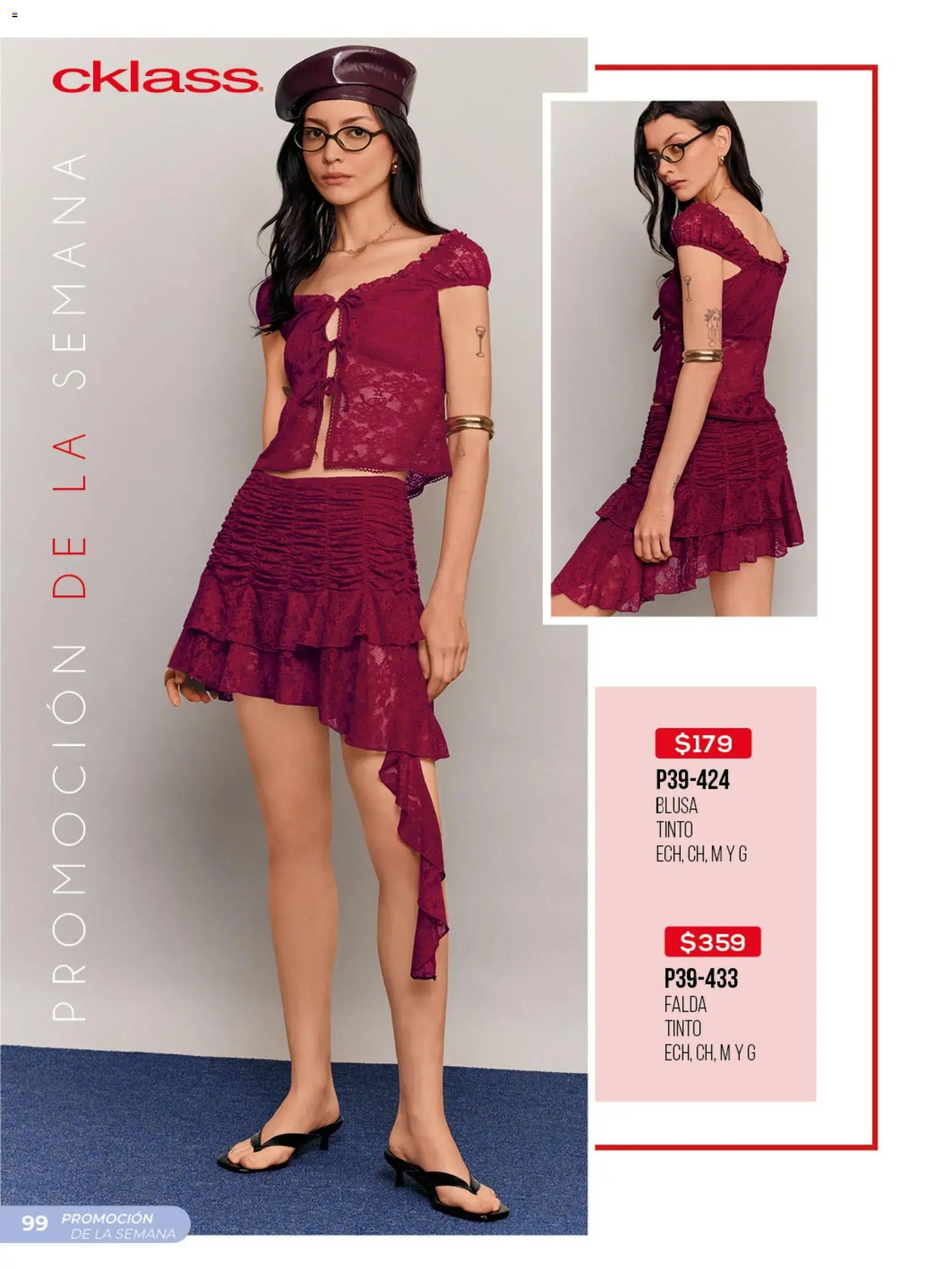 Nuevas ofertas de Cklass válidas en toda la República Mexicana desde el 30.03.2026. ¡Encuentra las mejores ofertas en Cklass catálogo Promo semanal! | Página: 100 | Productos: Blusa, Falda