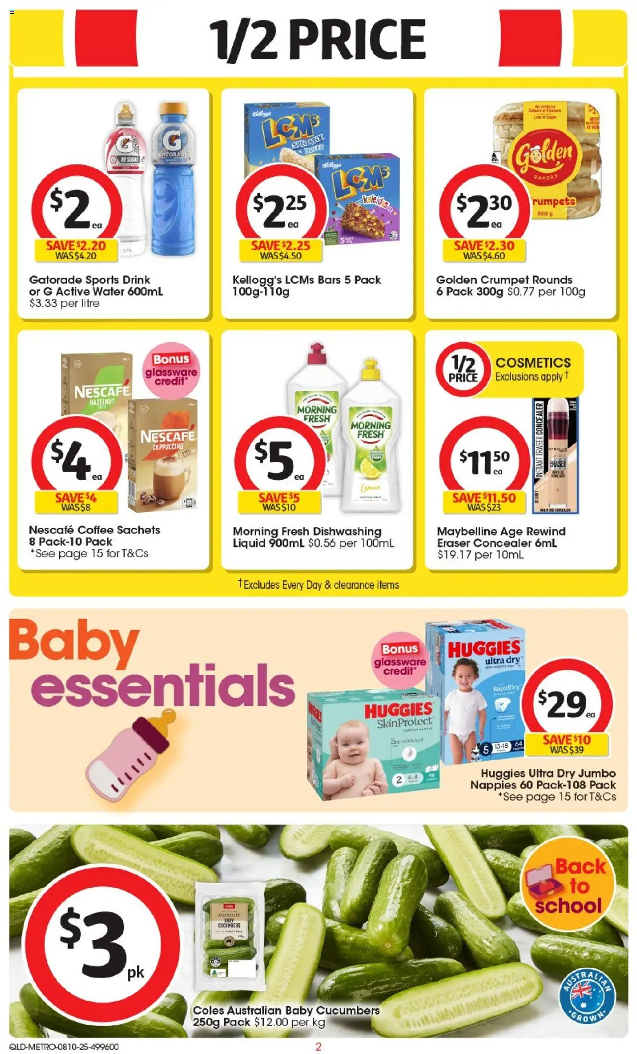Coles catalogue - valid from 08.10.2025 | Page: 2 | Products: Coffee, Sugar, Nescafe, Bakery