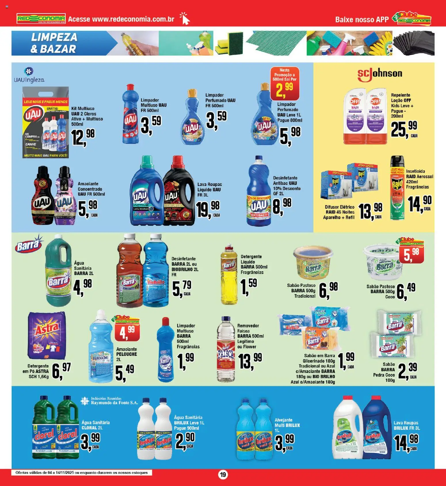 RedEconomia Folheto - válido de 14.11.2025 | Página: 19 | Produtos: Difusor, Alvejante, Roupas, Desinfetante