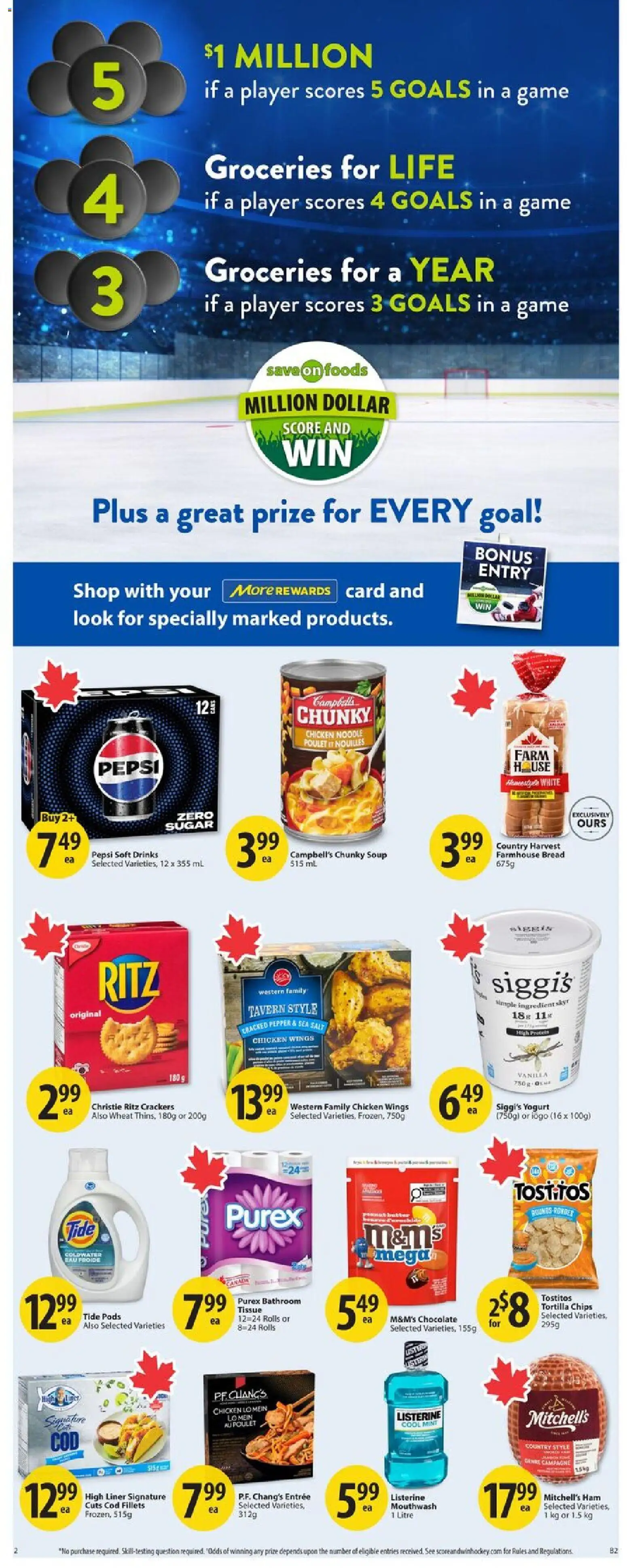 Save on foods flyer valid from 23.10.2025 | Page: 31 | Products: Chicken wings, Player, Game, Yogurt