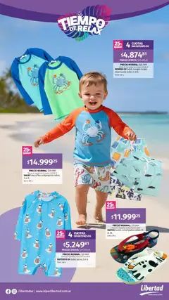Vista previa Hipermercado Libertad - Tiempo Relax  válido desde el 14.11.2025 | Página: 15 | Productos: Remera, Short, Ojotas