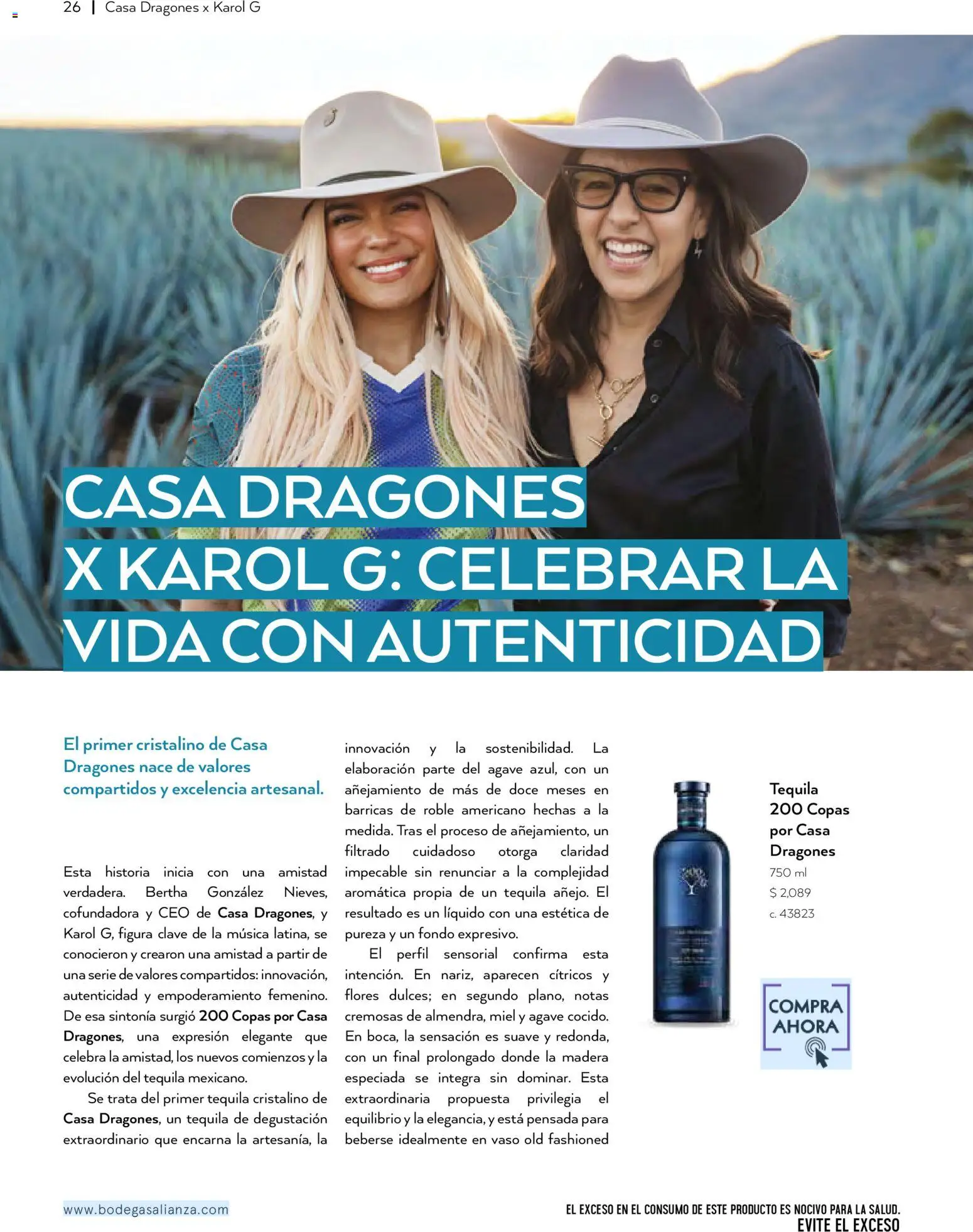 Nuevas ofertas de Bodegas Alianza válidas en toda la República Mexicana desde el 01.01.2026. ¡Encuentra las mejores ofertas en Bodegas Alianza catálogo! | Página: 28 | Productos: Tequila, Perfil