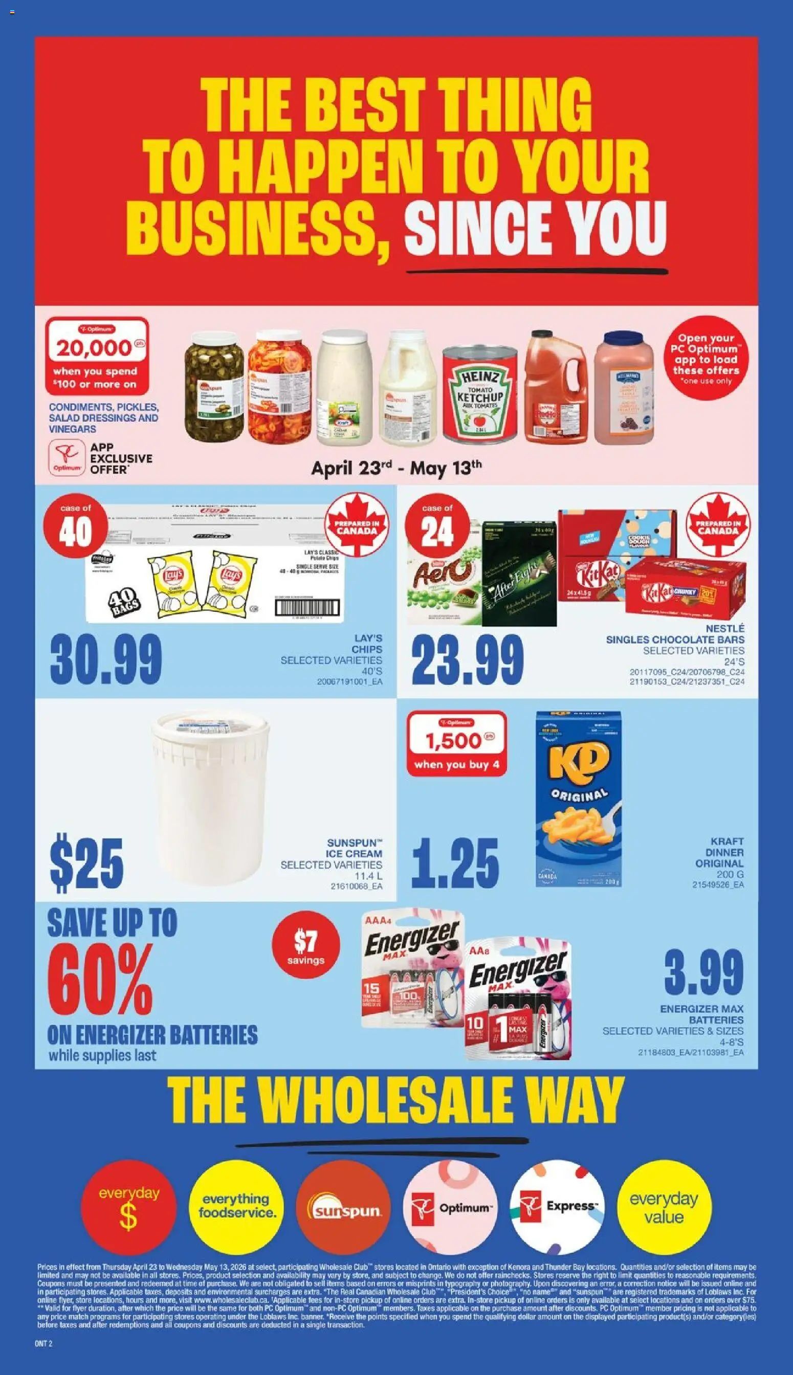 Wholesale Club flyer valid from 23.04.2026 | Page: 5 | Products: Ketchup, Cream, Ice cream, Chocolate