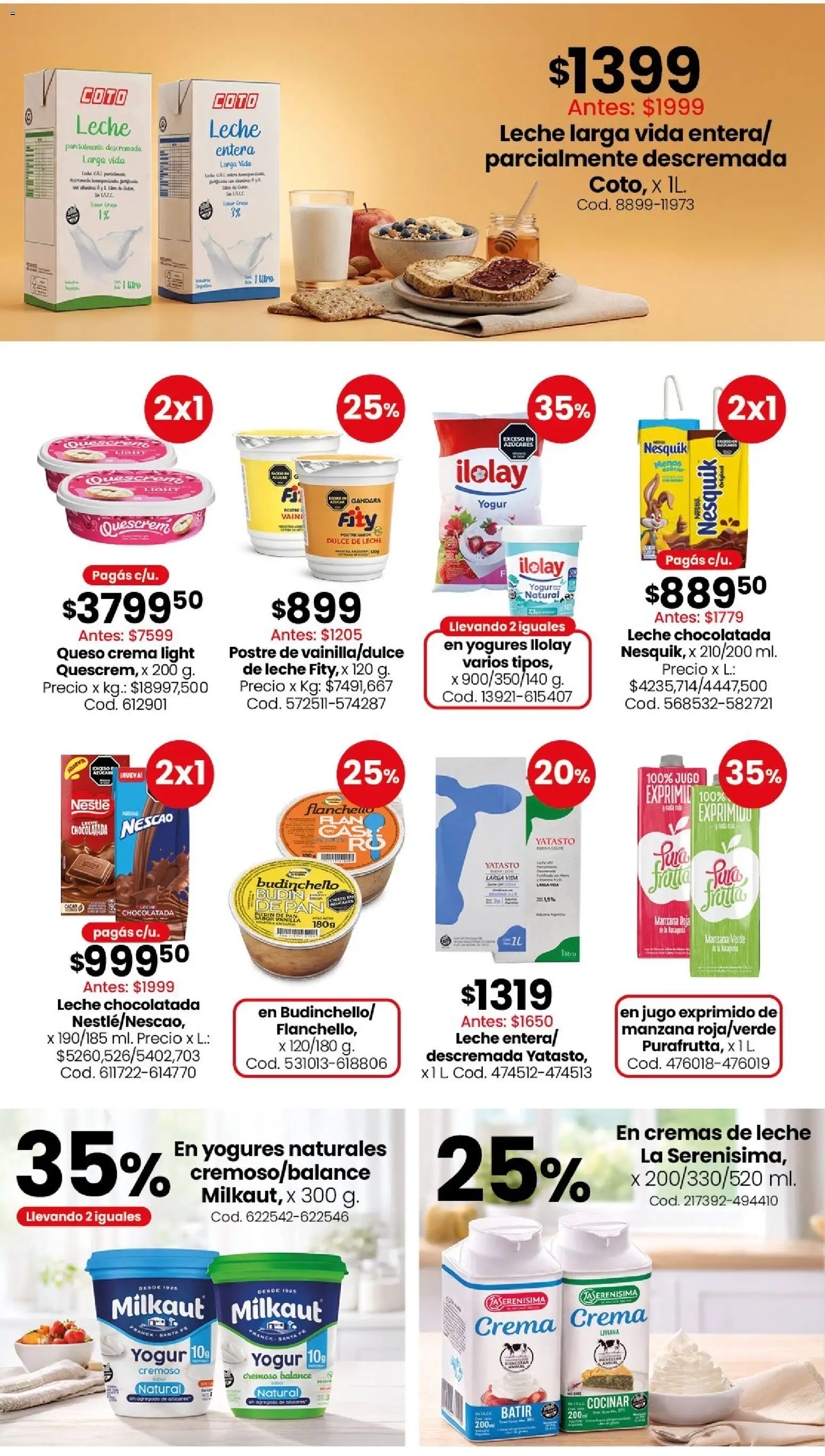 Coto - Ofertas │ válido desde el 06.04.2026 | Página: 6 | Productos: Manzana, Queso, Jugo, Cacao