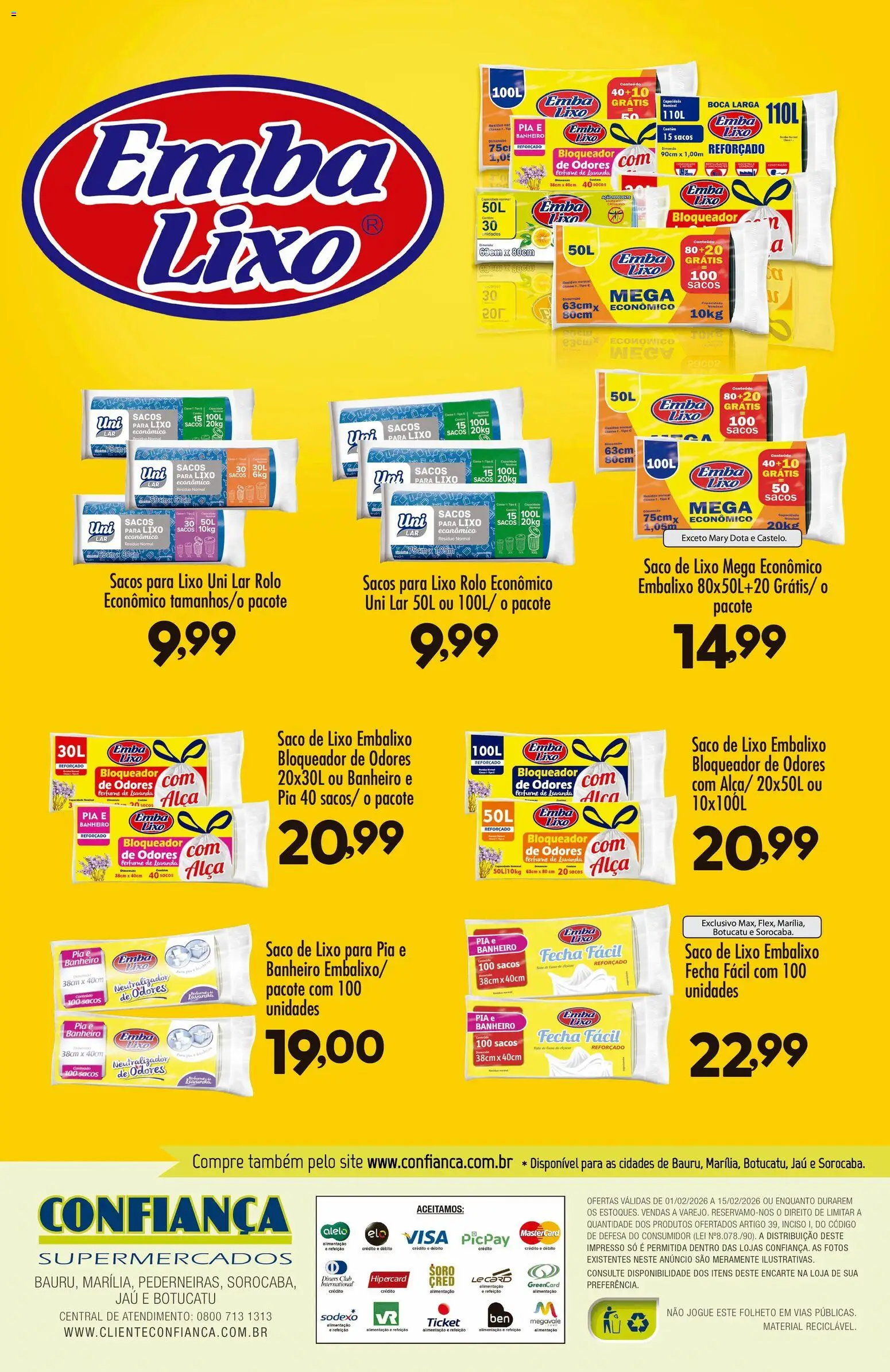 Confiança Folheto - válido de 01.02.2026 | Página: 2 | Produtos: Perfume, Rolo, Pia