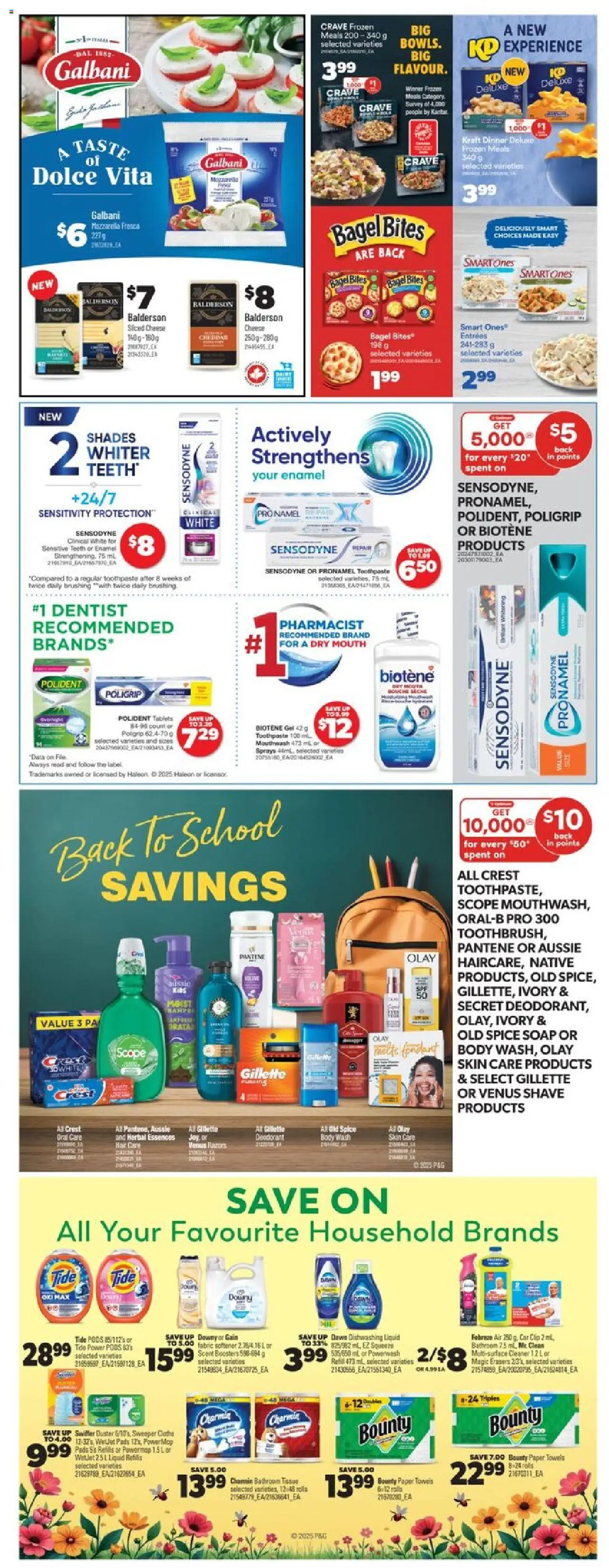 Real Canadian Superstore flyer valid from 14.08.2025 | Page: 36 | Products: Toothpaste, Mouthwash, Fabric softener, Cheese