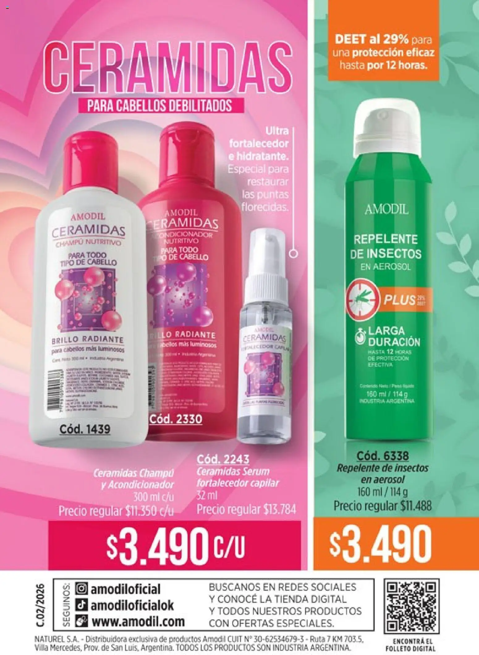 Catálogo Amodil Campaña 2 │ válido desde el 01.02.2026 | Página: 164 | Productos: Serum, Champú, Brillo, Radiante