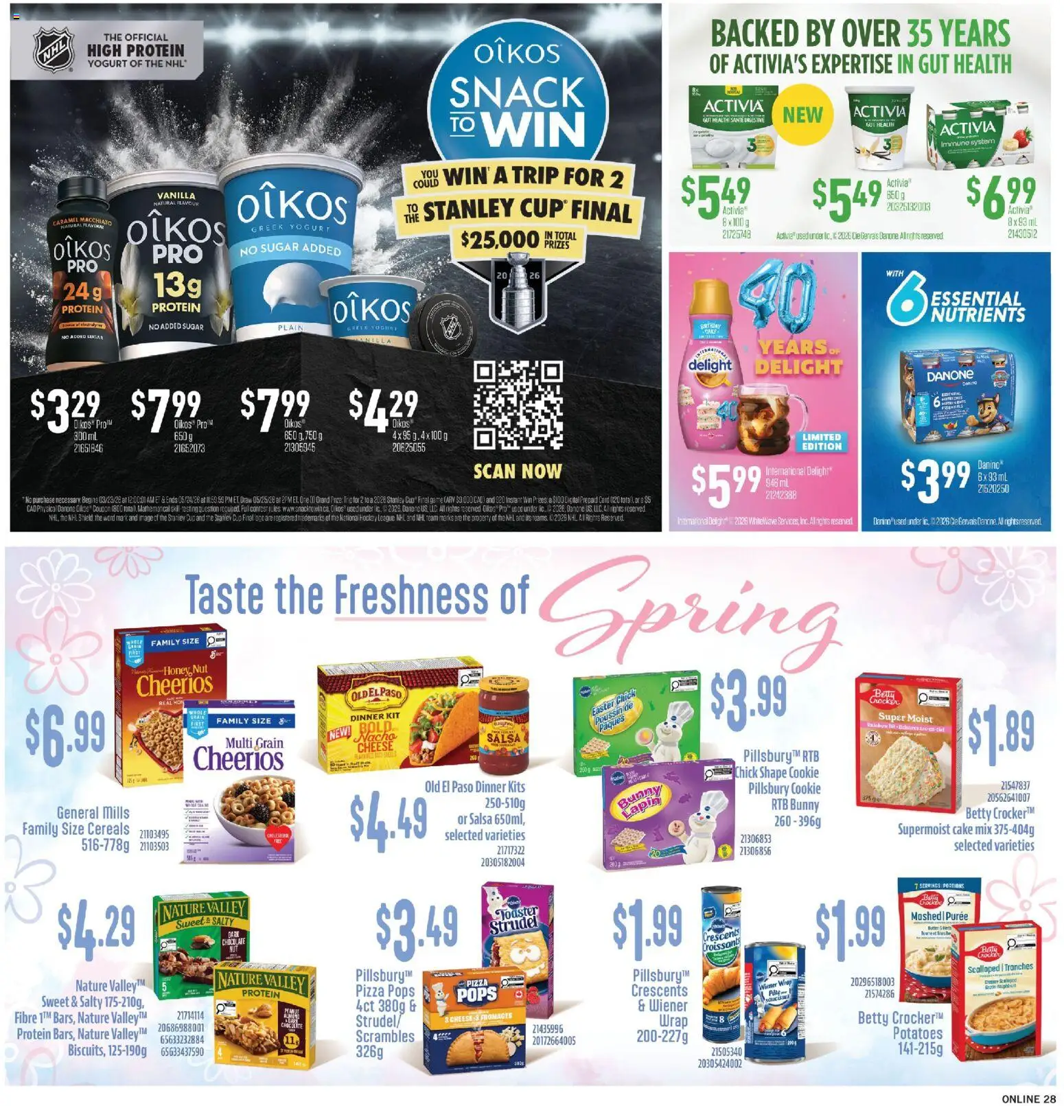 Fortinos flyer valid from 26.03.2026 | Page: 28 | Products: Cereals, Potatoes, Cheese, Yogurt