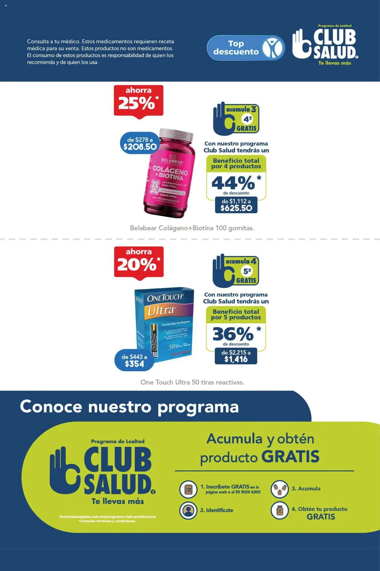 Nuevas ofertas de Farmacia San Pablo válidas en toda la República Mexicana desde el 19.04.2026. ¡Encuentra las mejores ofertas en Farmacia San Pablo catálogo! | Página: 14 | Productos: Vitaminas, Té, Gomitas